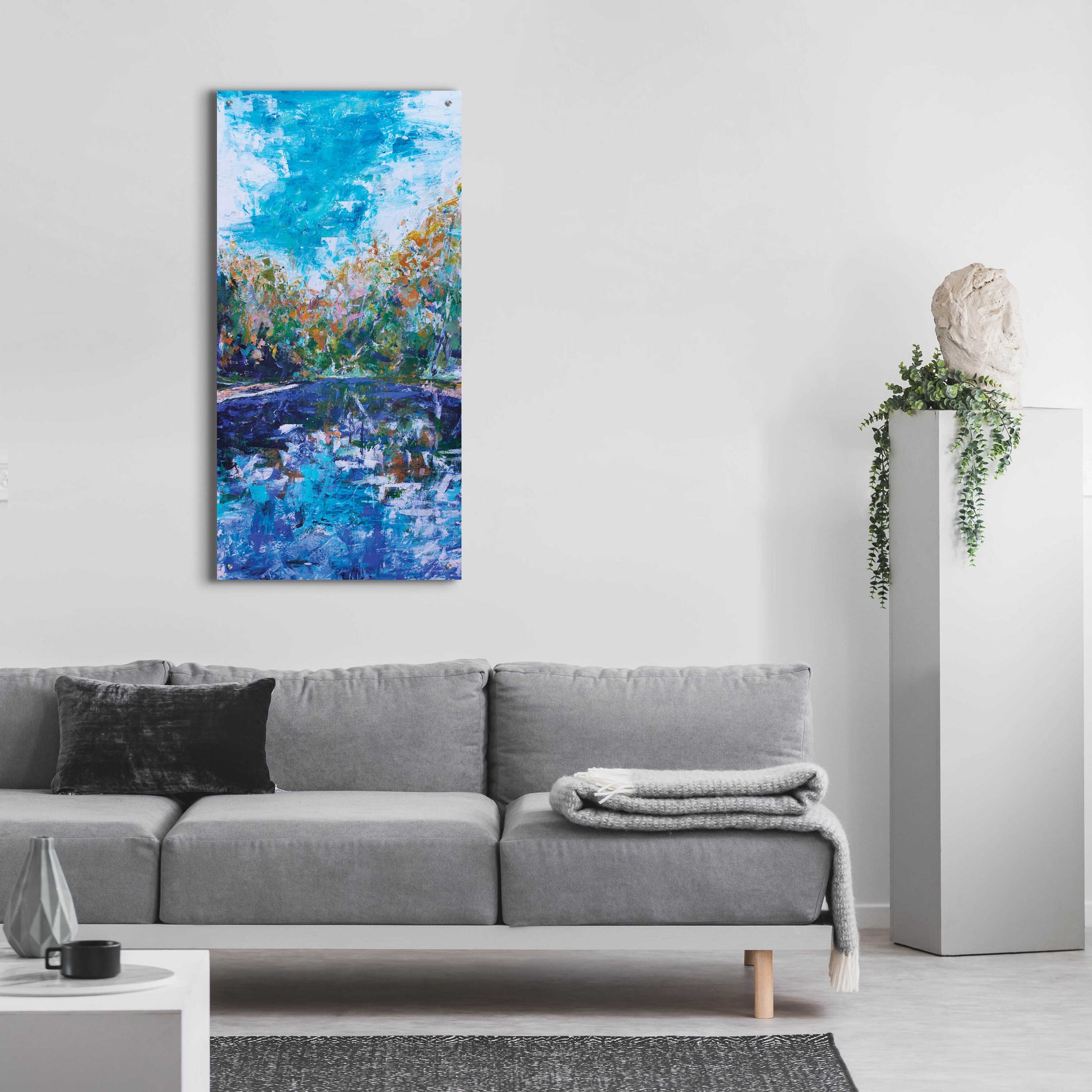 Epic Art 'Mile River 2' by Kamdon Kreations, Acrylic Glass Wall Art,24x48