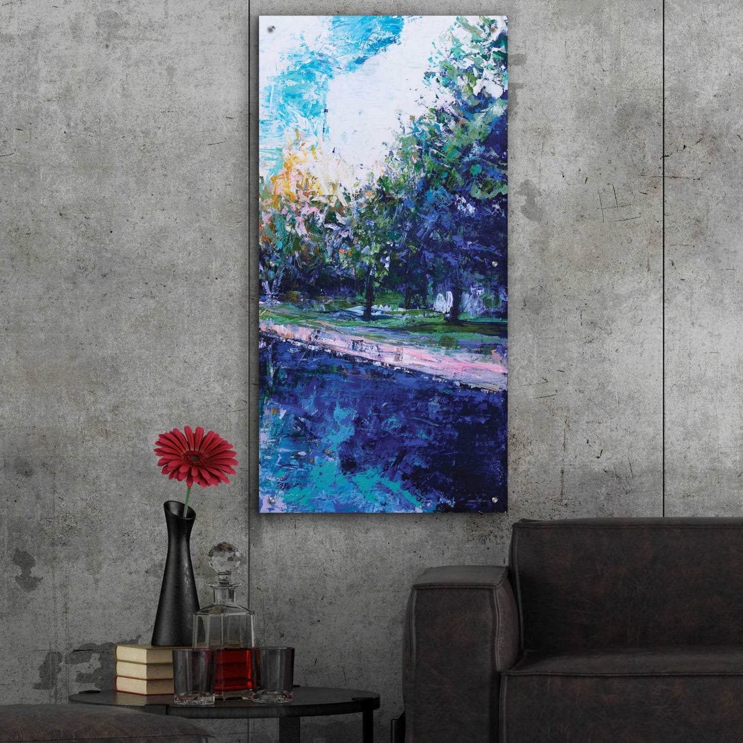 Epic Art 'Mile River 3' by Kamdon Kreations, Acrylic Glass Wall Art,24x48