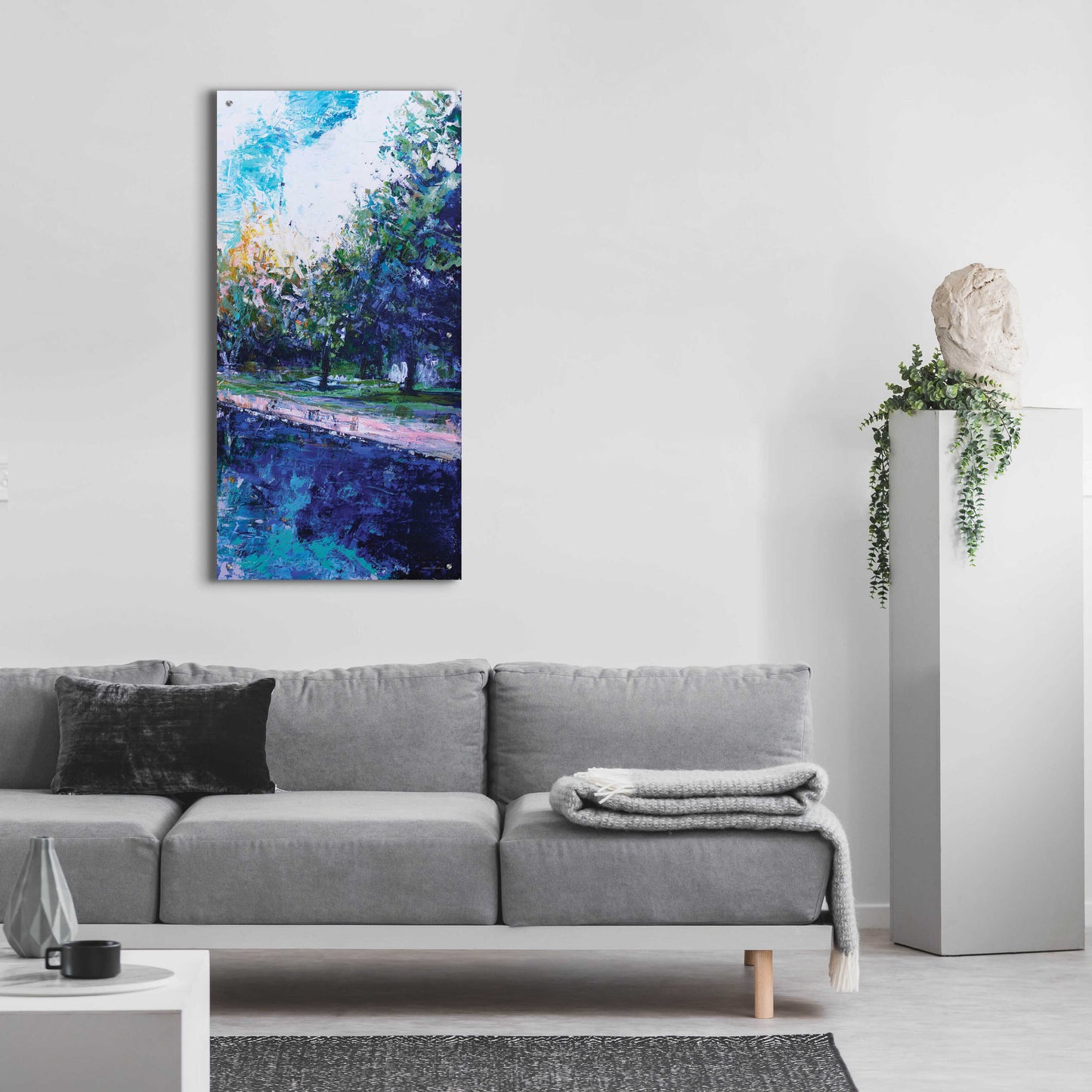 Epic Art 'Mile River 3' by Kamdon Kreations, Acrylic Glass Wall Art,24x48