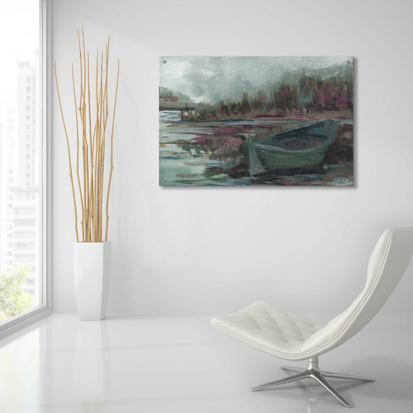 Epic Art 'Old Fishing Boat' by Kamdon Kreations, Acrylic Glass Wall Art,36x24