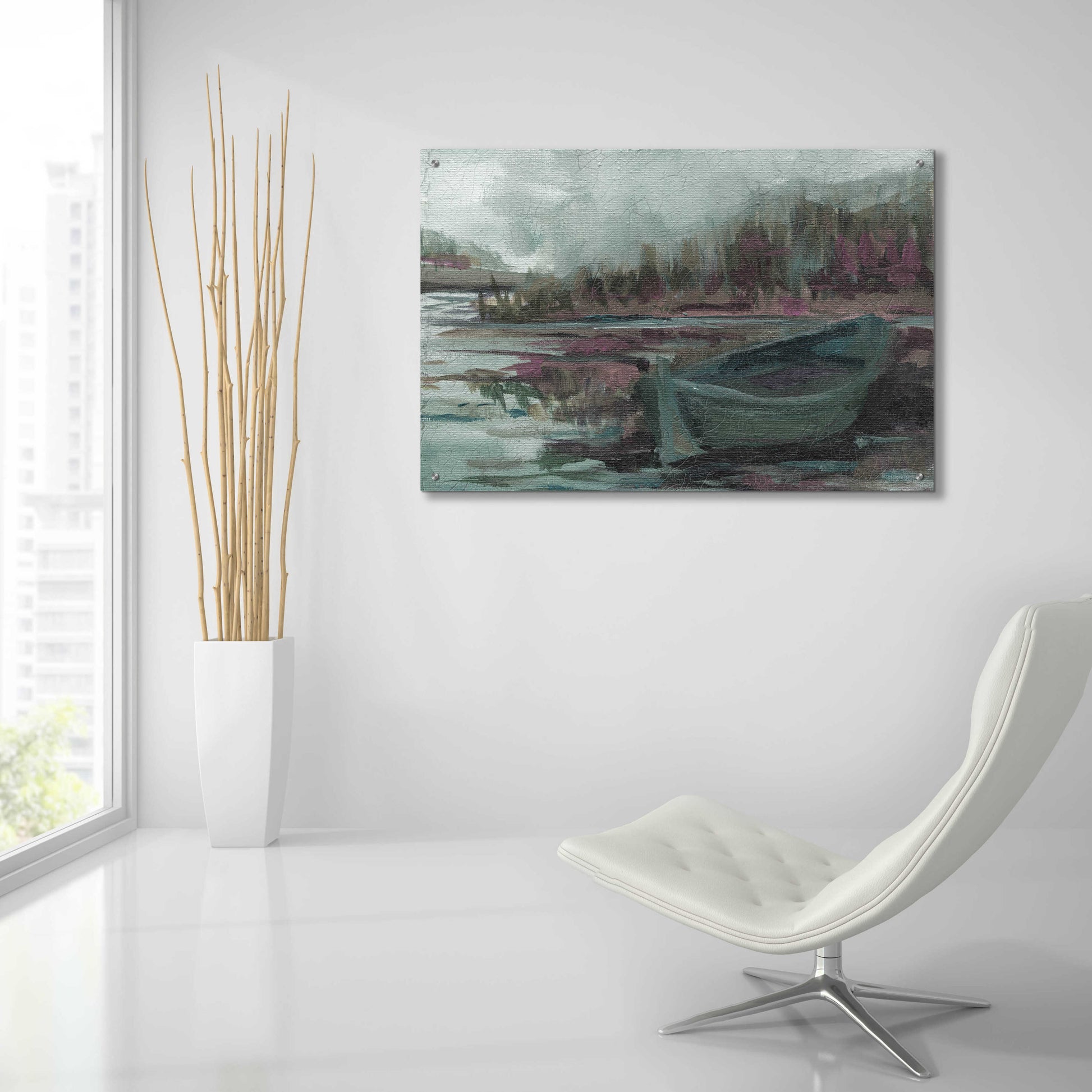 Epic Art 'Old Fishing Boat' by Kamdon Kreations, Acrylic Glass Wall Art,36x24