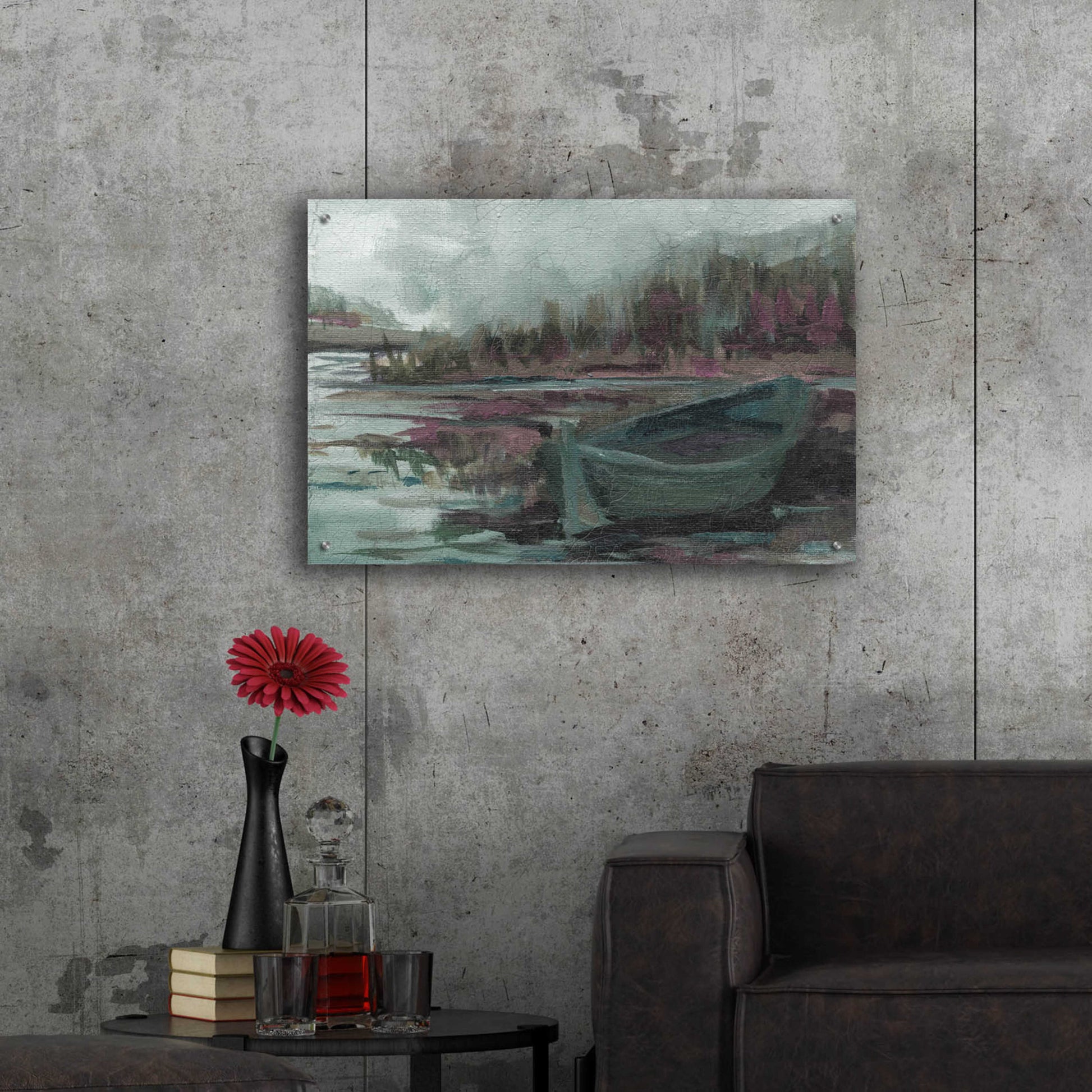 Epic Art 'Old Fishing Boat' by Kamdon Kreations, Acrylic Glass Wall Art,36x24