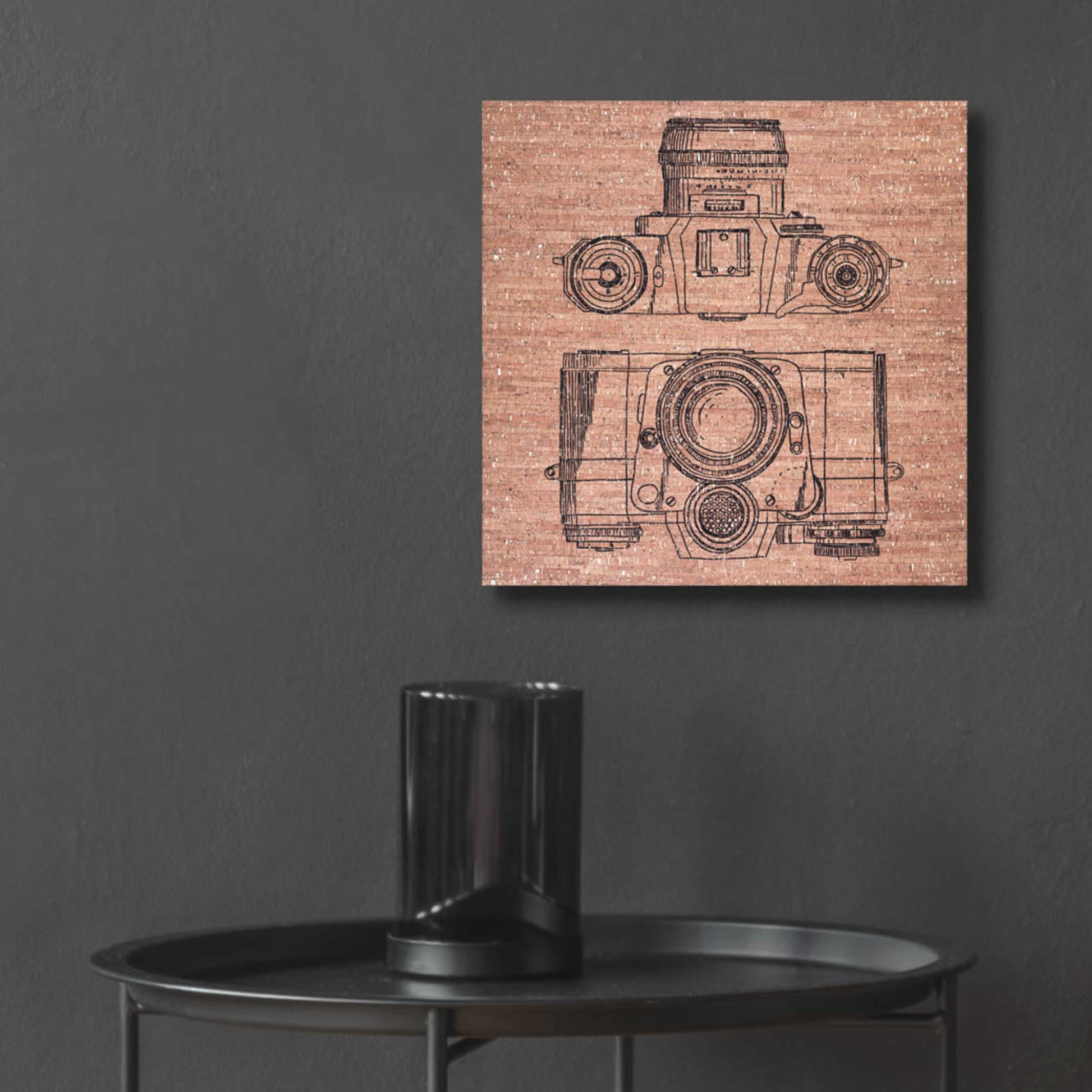 Epic Art 'Cork Camera' by Kamdon Kreations, Acrylic Glass Wall Art,12x12