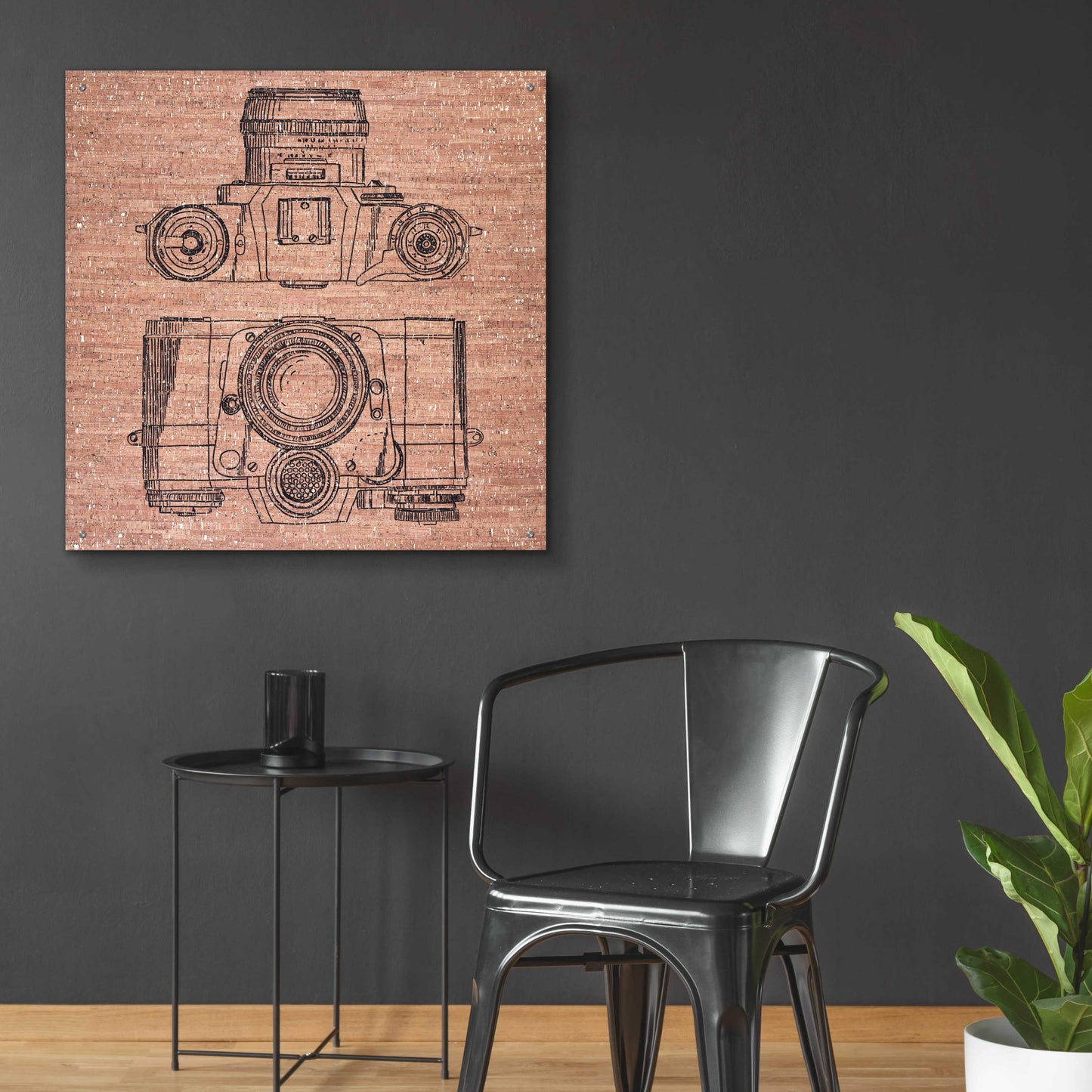 Epic Art 'Cork Camera' by Kamdon Kreations, Acrylic Glass Wall Art,36x36