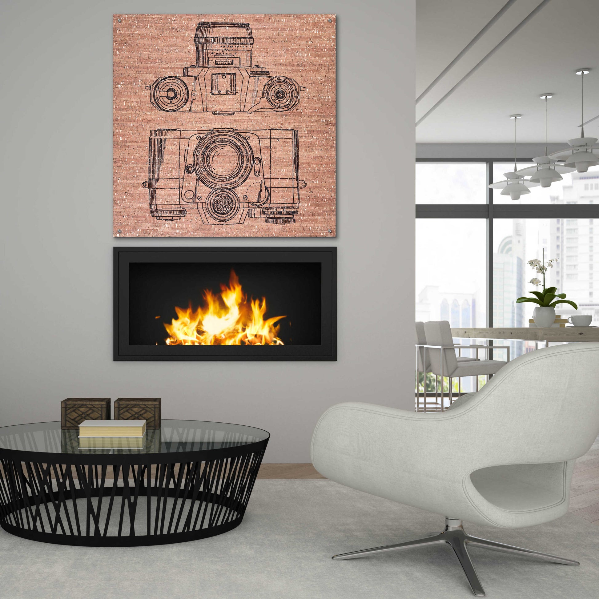 Epic Art 'Cork Camera' by Kamdon Kreations, Acrylic Glass Wall Art,36x36