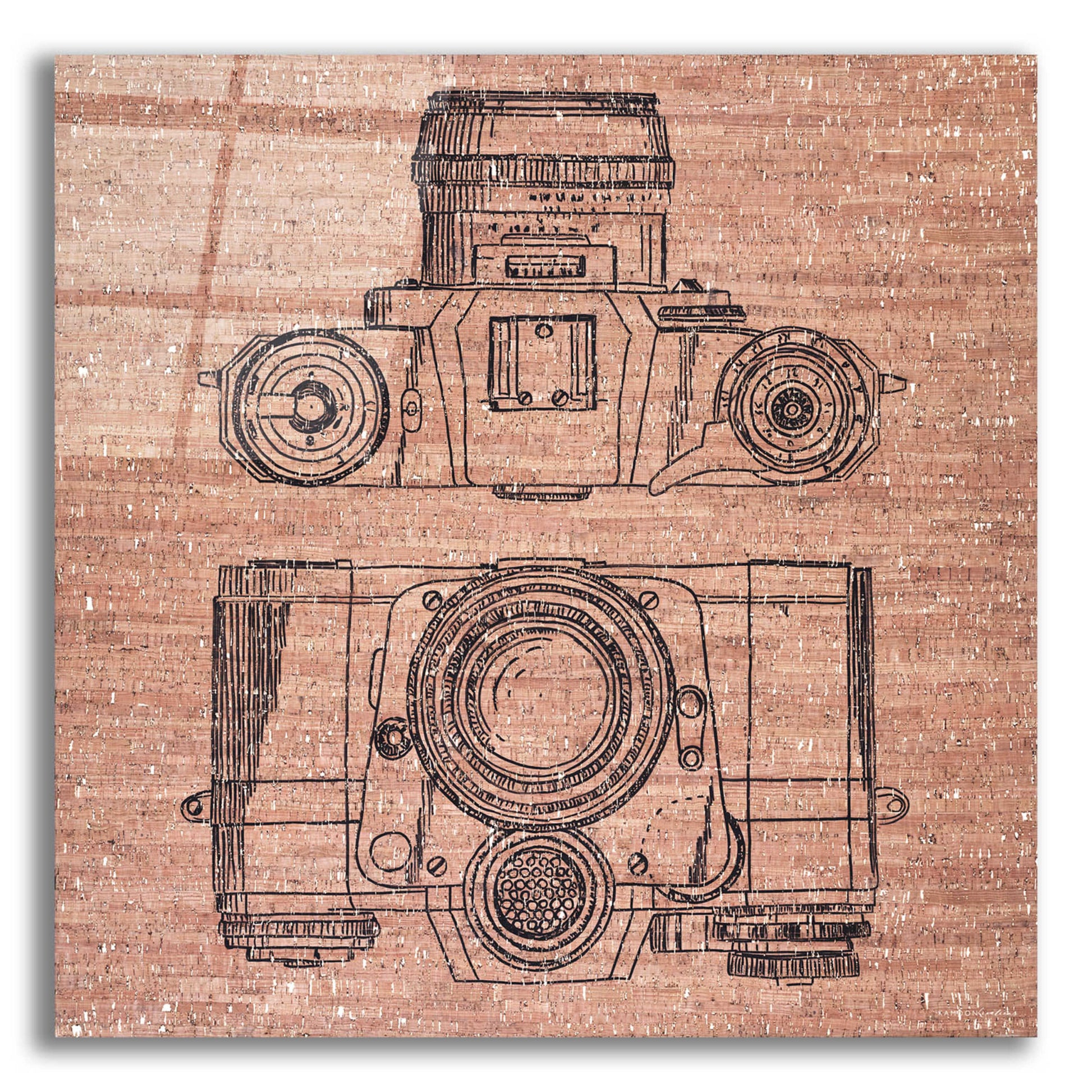 Epic Art 'Cork Camera' by Kamdon Kreations, Acrylic Glass Wall Art