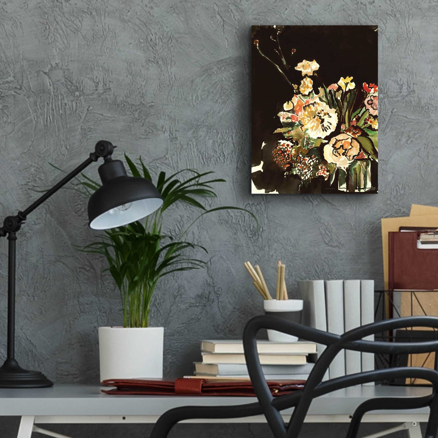 Epic Art 'Evening Study in the Garden  ' by Kamdon Kreations, Acrylic Glass Wall Art,12x16