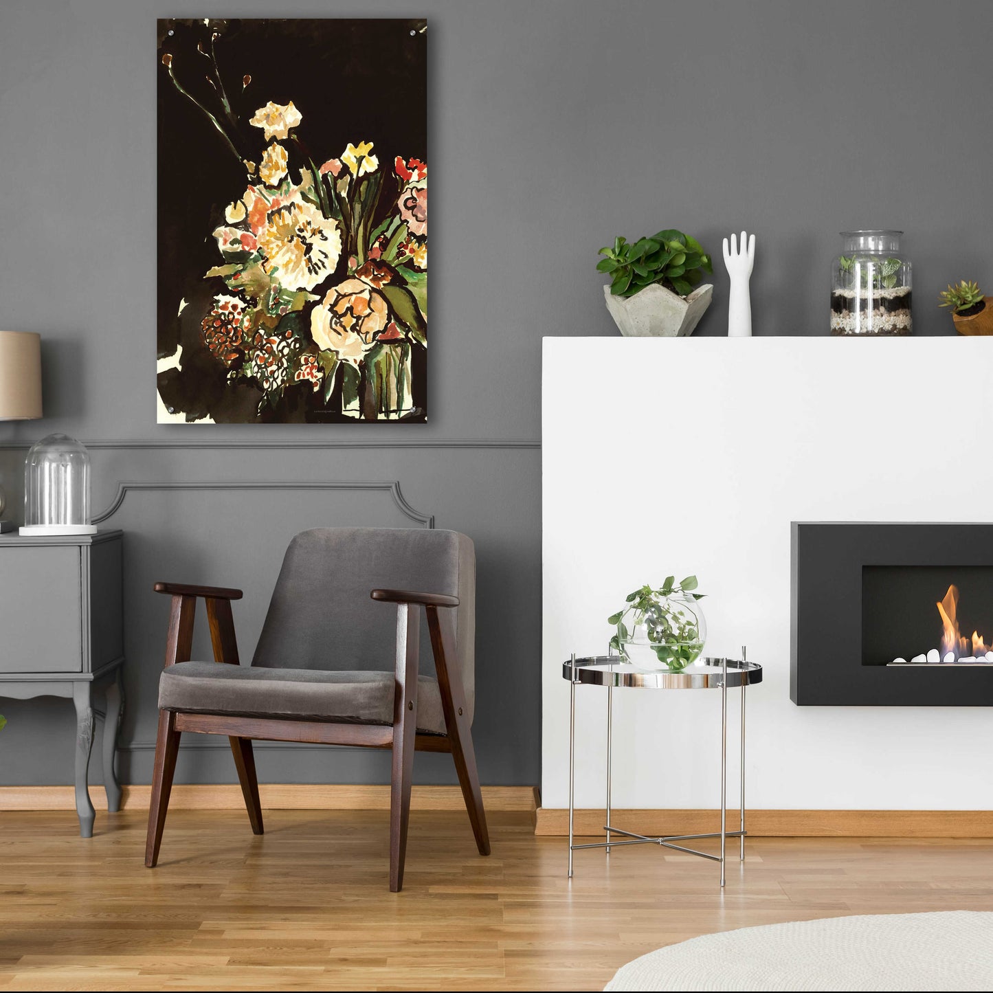 Epic Art 'Evening Study in the Garden  ' by Kamdon Kreations, Acrylic Glass Wall Art,24x36