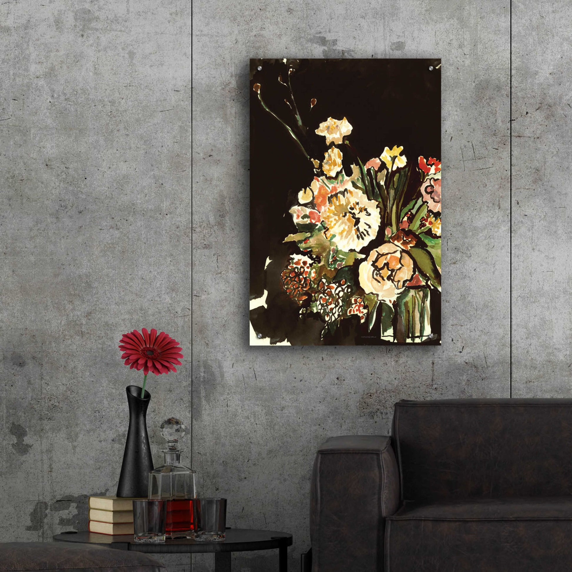 Epic Art 'Evening Study in the Garden  ' by Kamdon Kreations, Acrylic Glass Wall Art,24x36