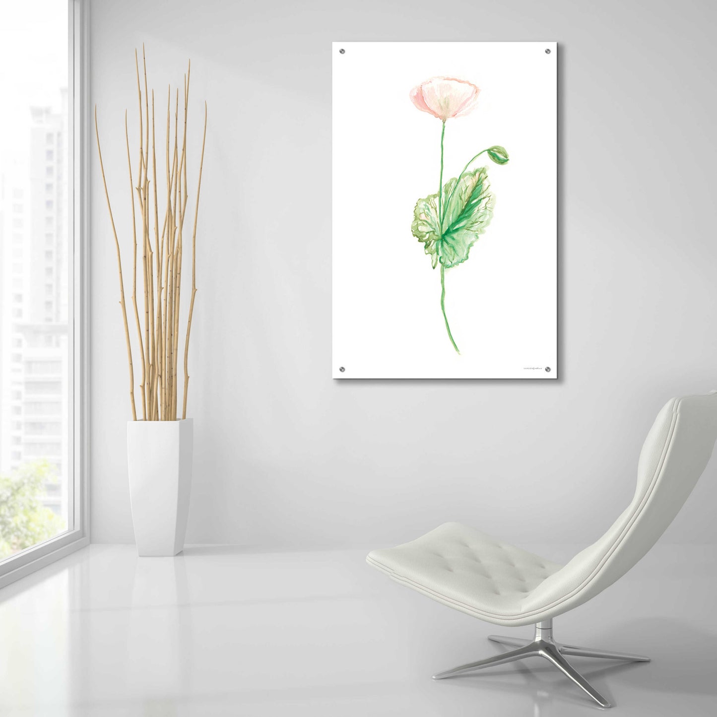 Epic Art 'Blushing' by Kamdon Kreations, Acrylic Glass Wall Art,24x36