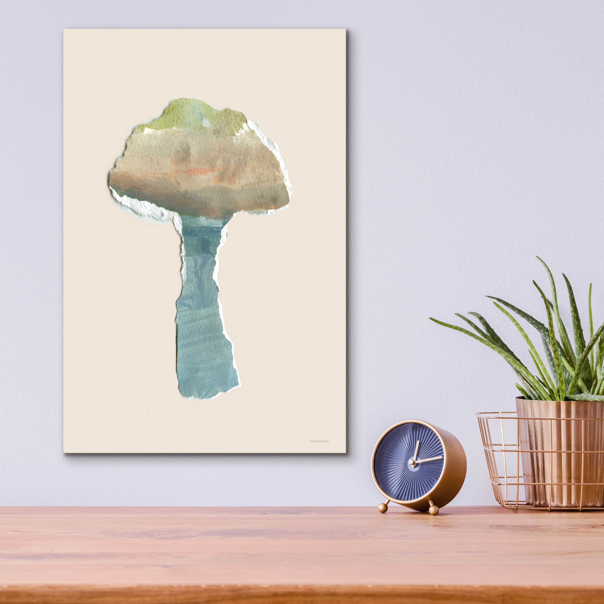 Epic Art 'Mushroom Home' by Kamdon Kreations, Acrylic Glass Wall Art,12x16