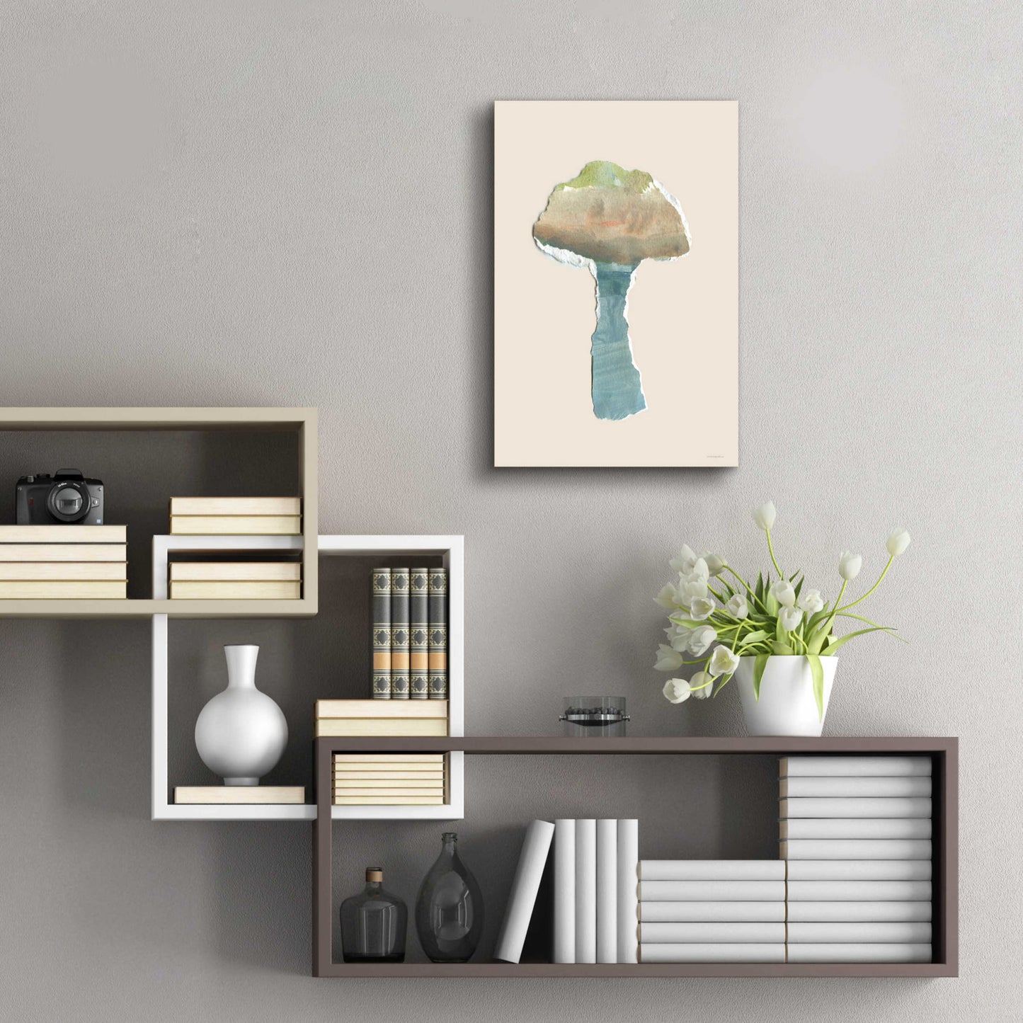 Epic Art 'Mushroom Home' by Kamdon Kreations, Acrylic Glass Wall Art,16x24