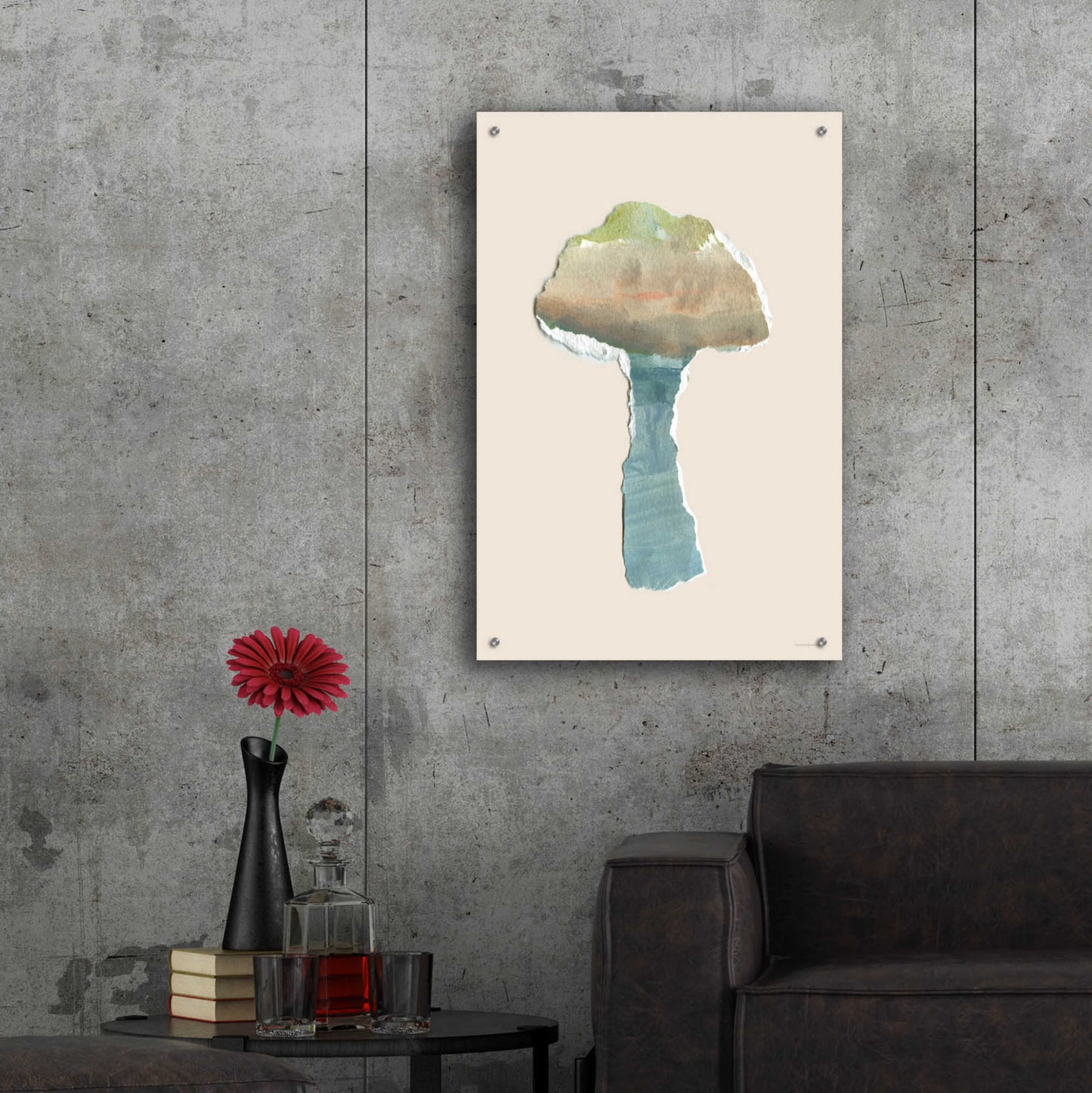 Epic Art 'Mushroom Home' by Kamdon Kreations, Acrylic Glass Wall Art,24x36