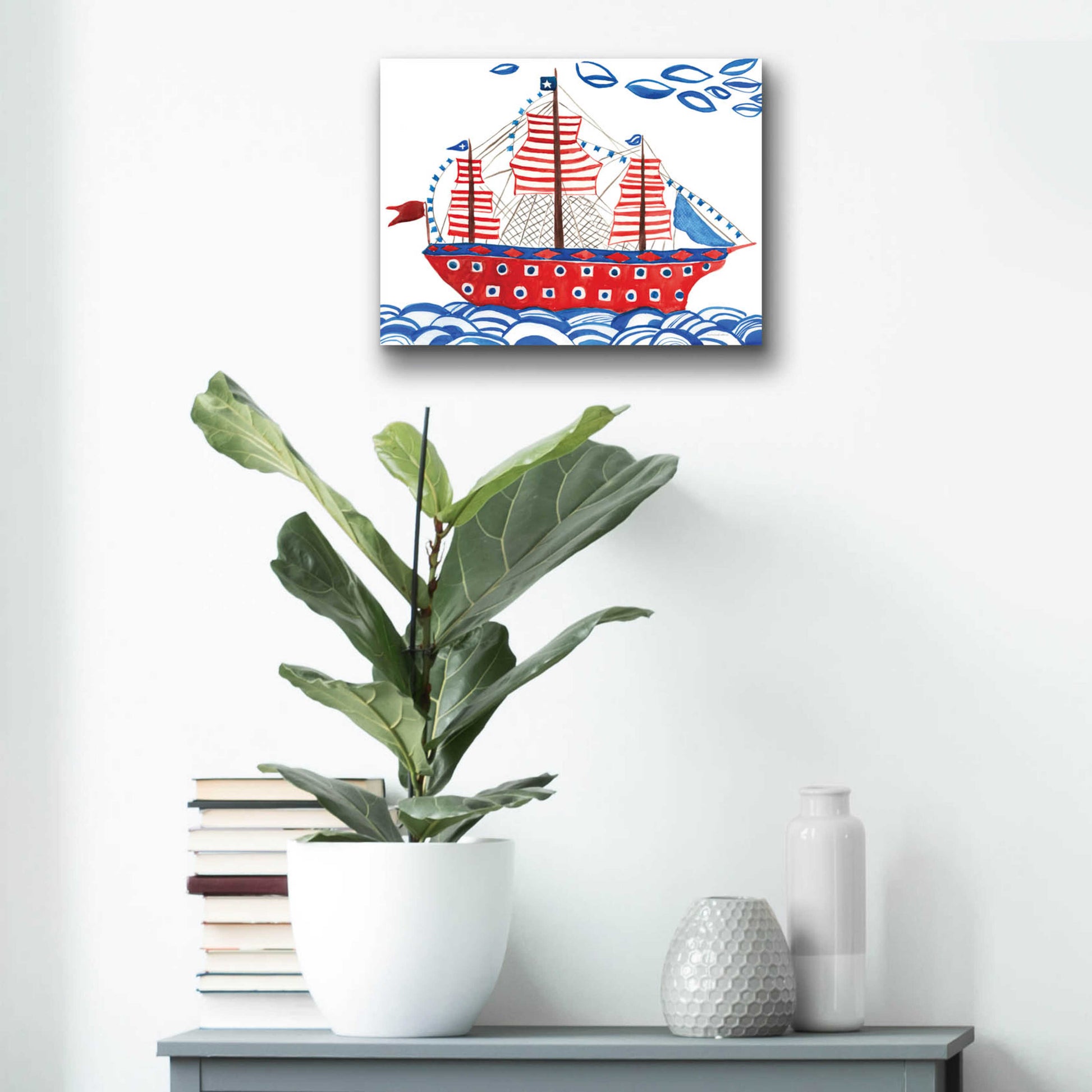 Epic Art 'Nautical Ties' by Kamdon Kreations, Acrylic Glass Wall Art,16x12
