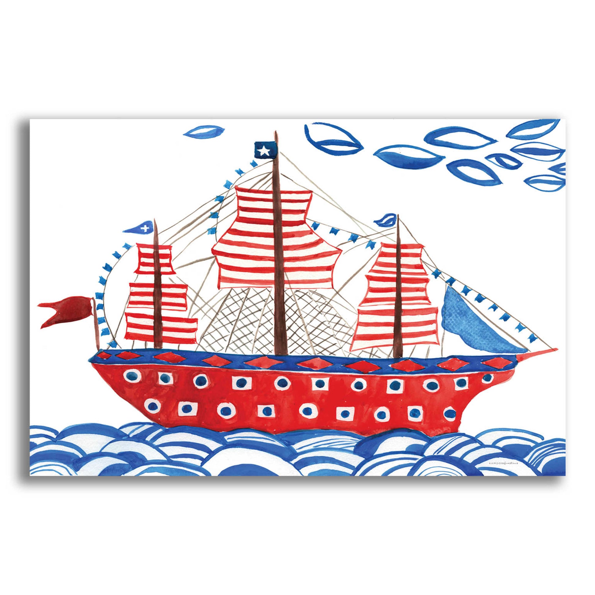 Epic Art 'Nautical Ties' by Kamdon Kreations, Acrylic Glass Wall Art,24x16