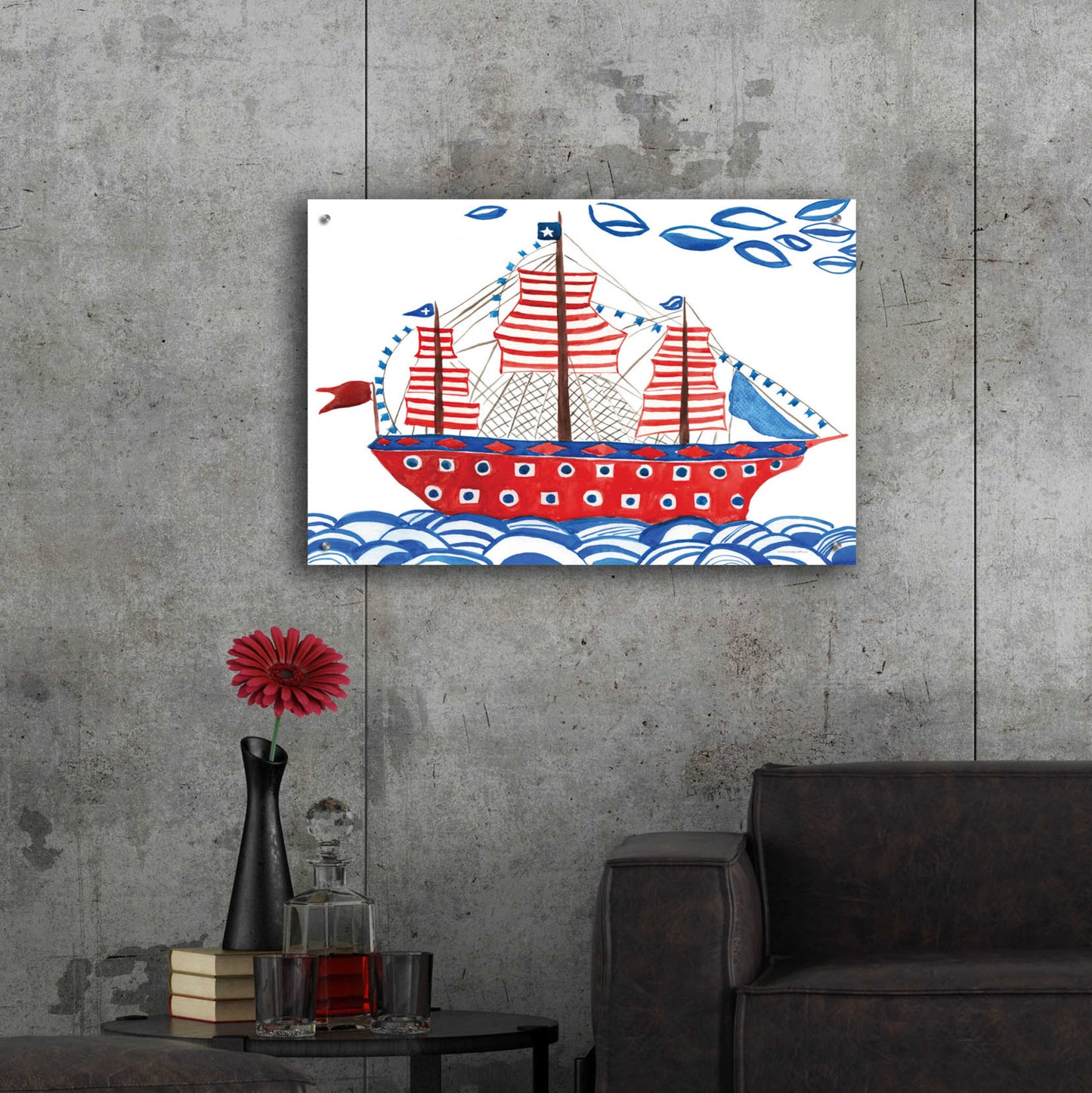 Epic Art 'Nautical Ties' by Kamdon Kreations, Acrylic Glass Wall Art,36x24