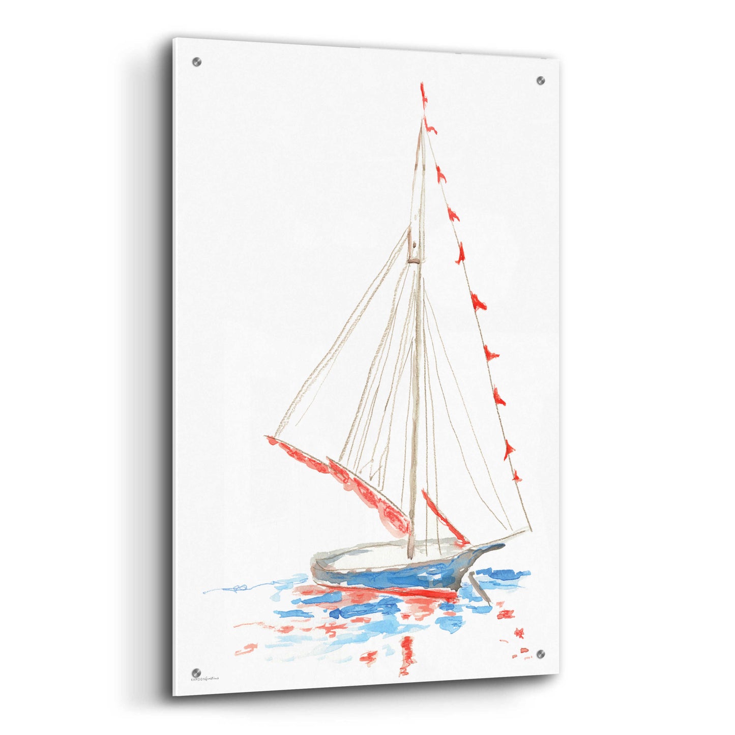 Epic Art 'Boat Parade' by Kamdon Kreations, Acrylic Glass Wall Art,24x36