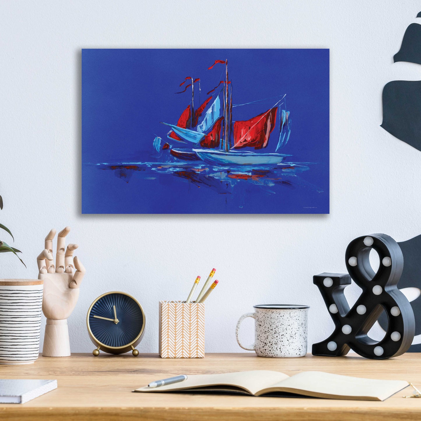 Epic Art 'Port and Starboard' by Kamdon Kreations, Acrylic Glass Wall Art,16x12