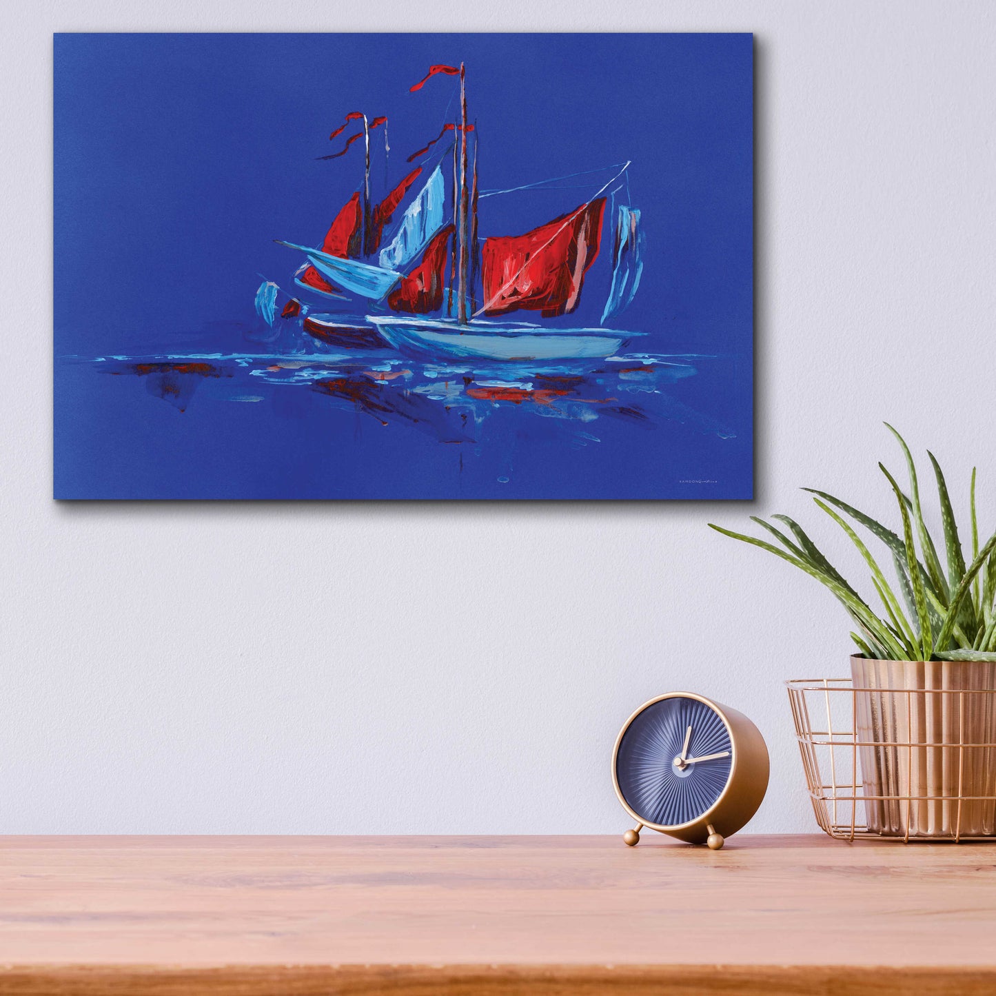 Epic Art 'Port and Starboard' by Kamdon Kreations, Acrylic Glass Wall Art,16x12