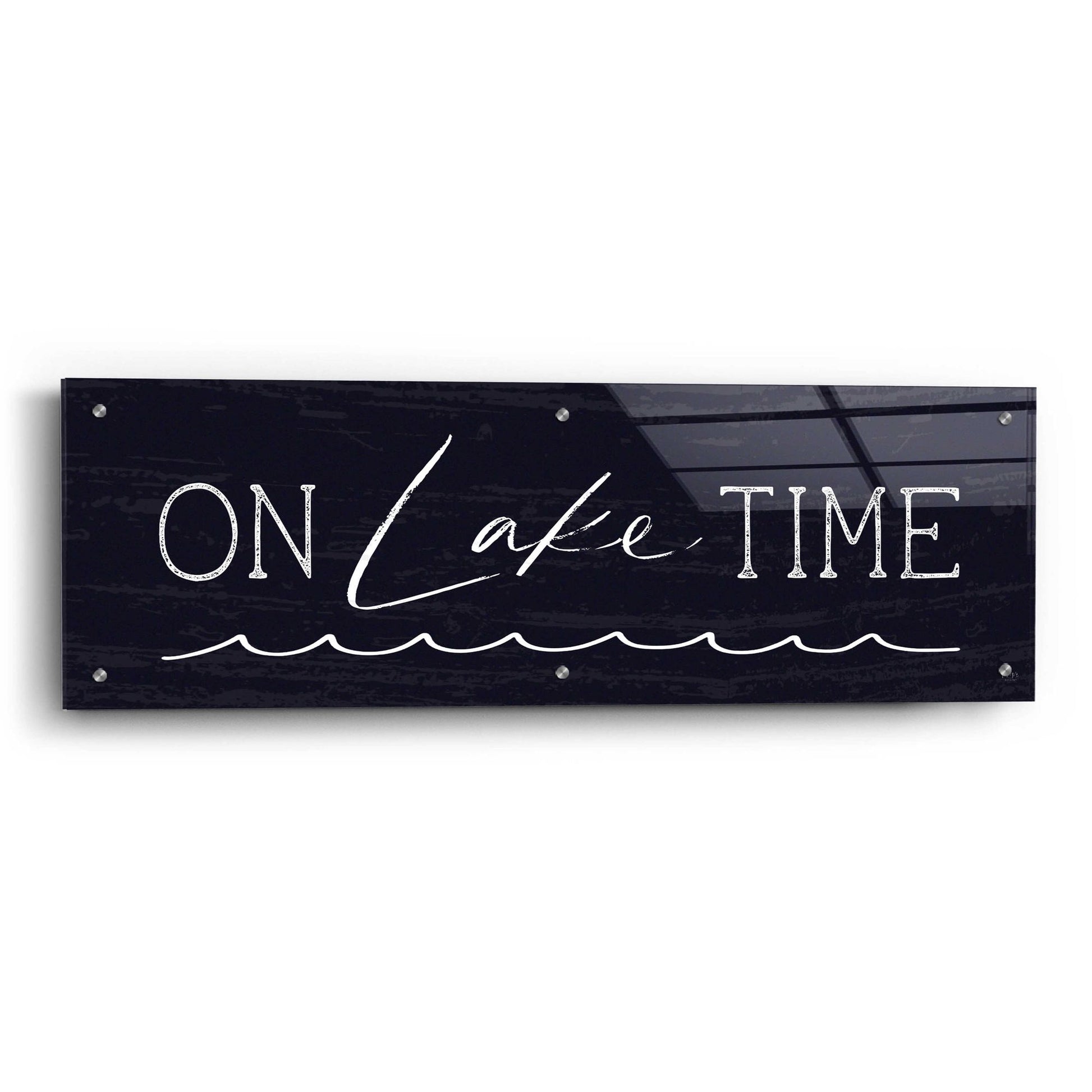 Epic Art 'On Lake Time' by Lux + Me, Acrylic Glass Wall Art,36x12