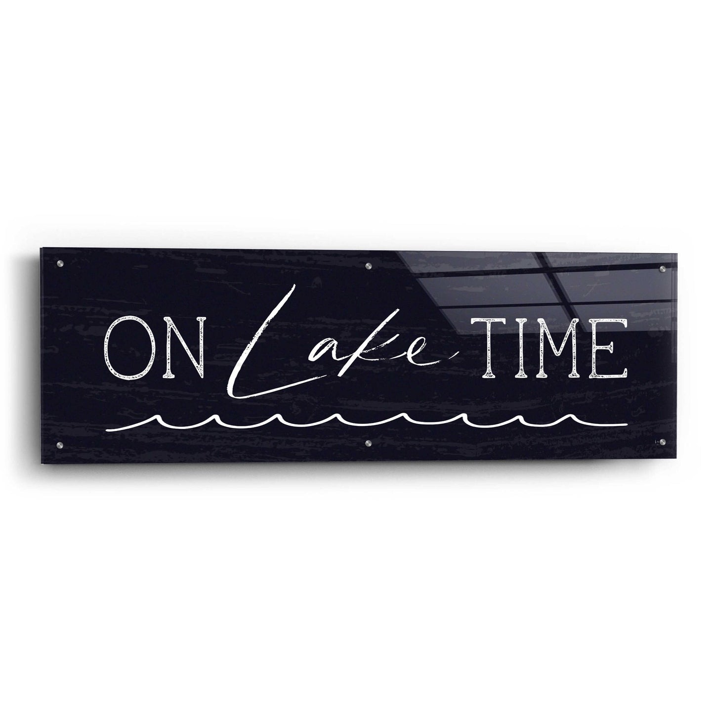 Epic Art 'On Lake Time' by Lux + Me, Acrylic Glass Wall Art,48x16