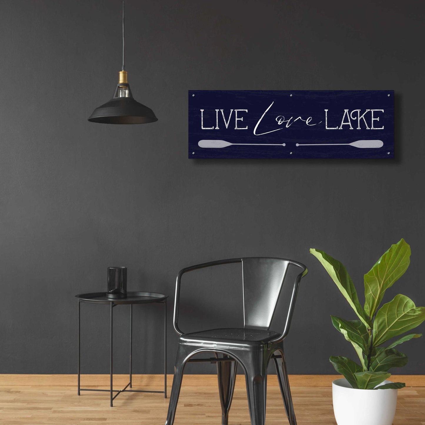 Epic Art 'Live, Love, Lake' by Lux + Me, Acrylic Glass Wall Art,48x16