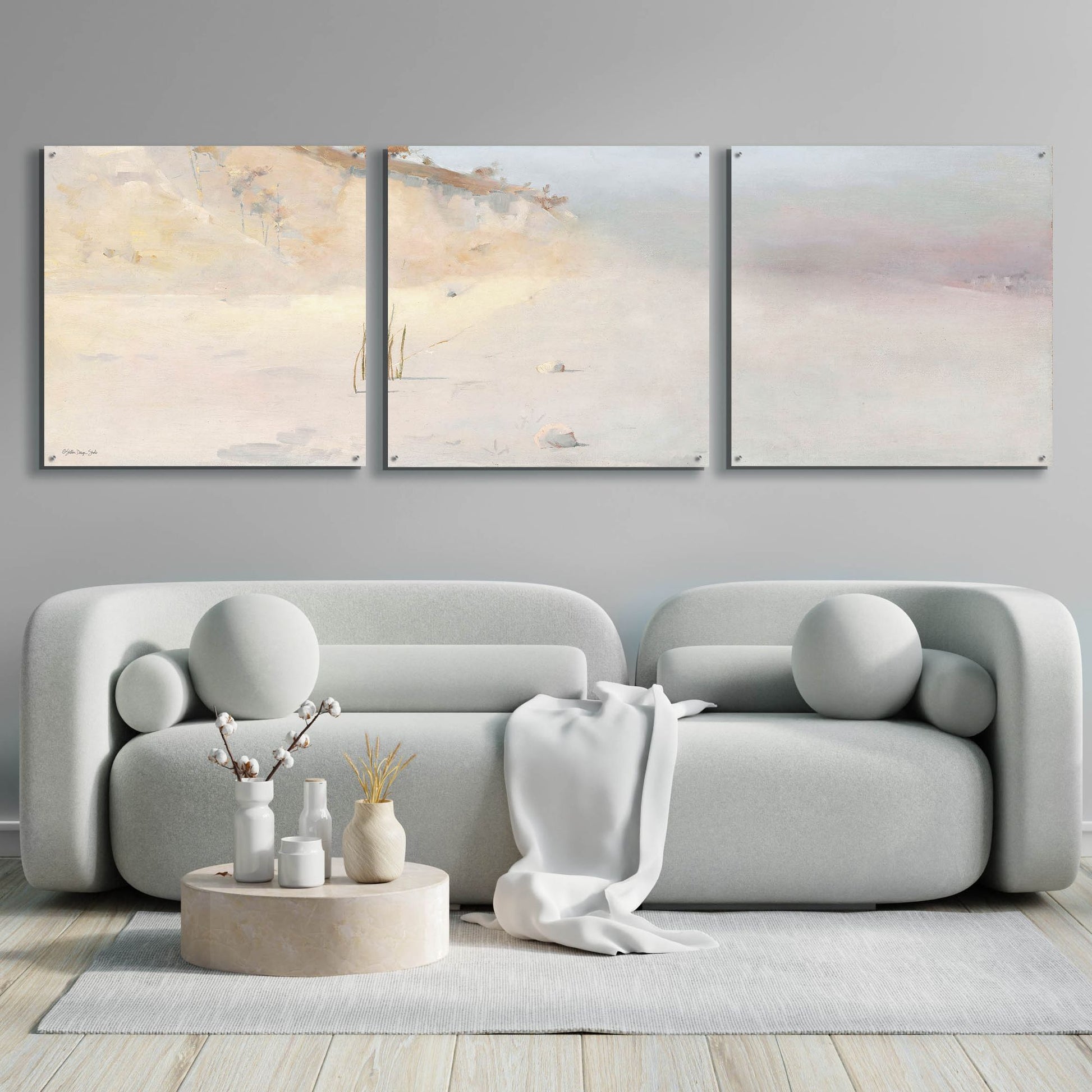 Epic Art 'Landscape' by Stellar Design, Acrylic Glass Wall Art, 3 Piece Set,108x36