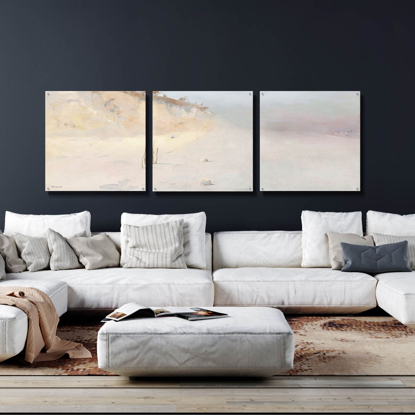 Epic Art 'Landscape' by Stellar Design, Acrylic Glass Wall Art, 3 Piece Set,108x36