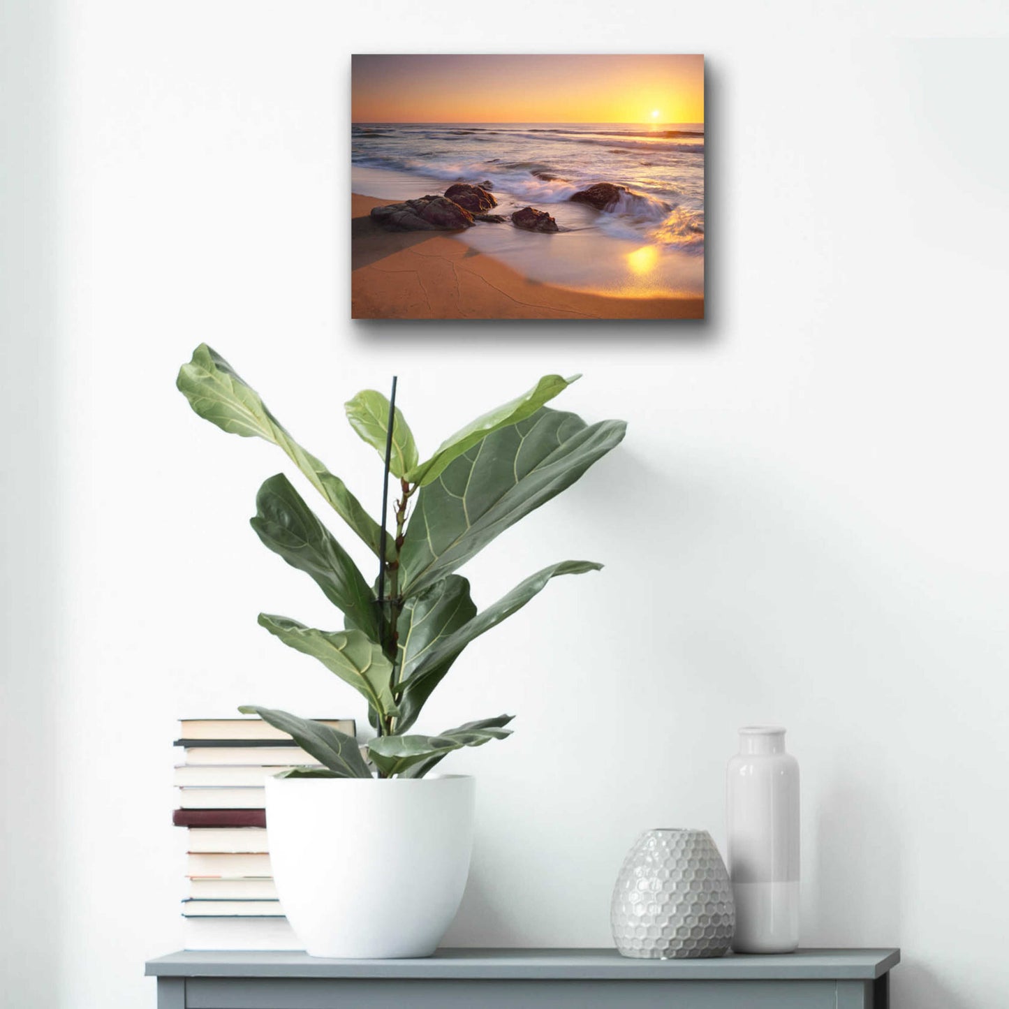 Epic Art 'Pacific Calm' by Christopher Foster, Acrylic Glass Wall Art,16x12