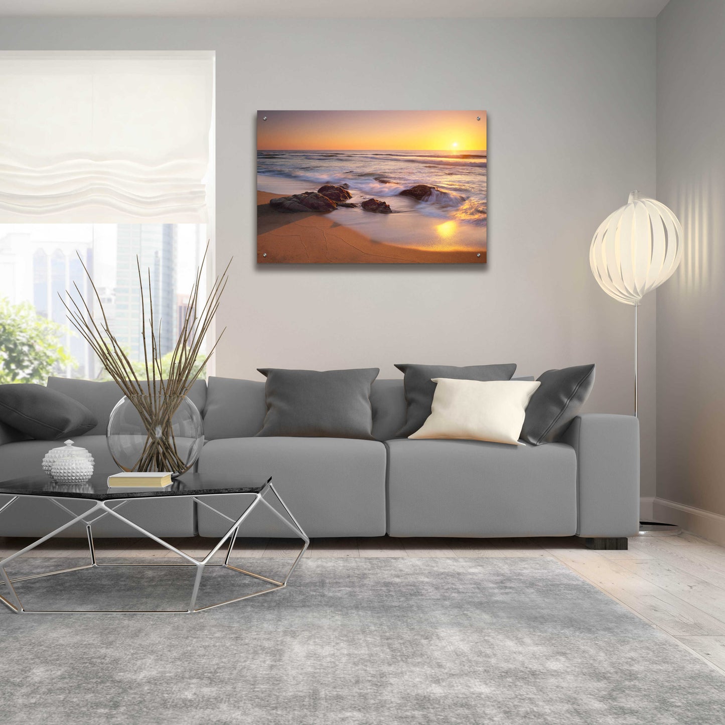 Epic Art 'Pacific Calm' by Christopher Foster, Acrylic Glass Wall Art,36x24