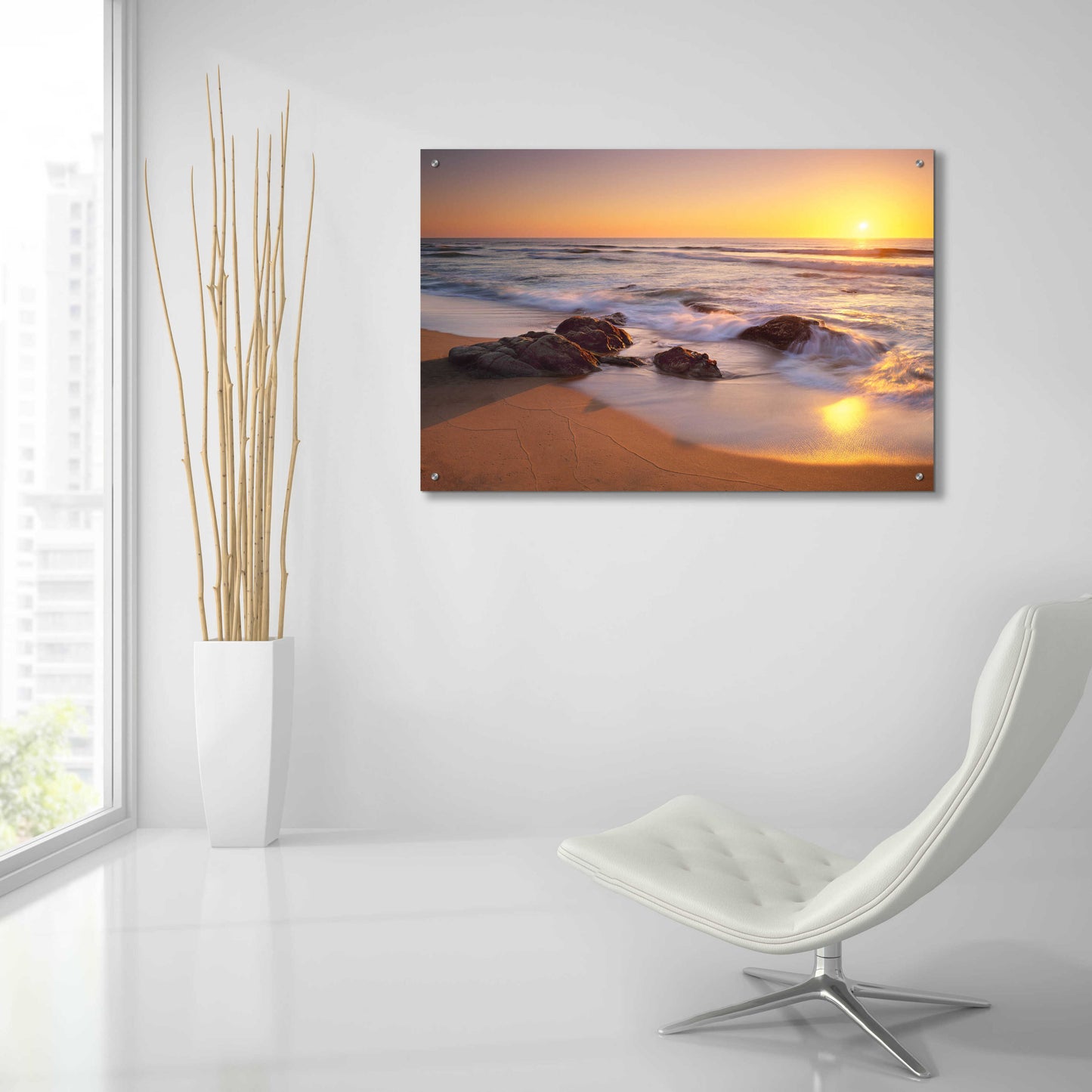 Epic Art 'Pacific Calm' by Christopher Foster, Acrylic Glass Wall Art,36x24