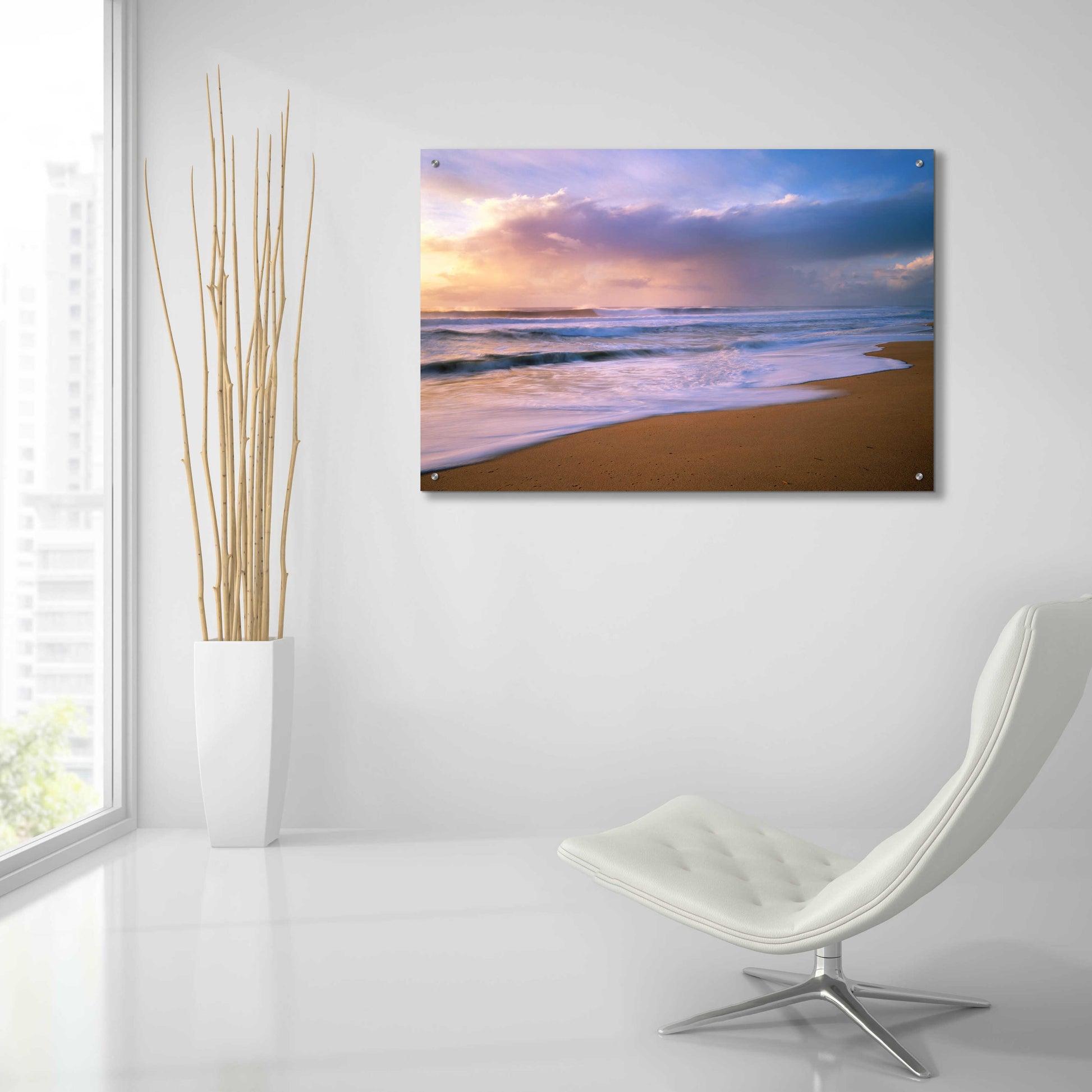 Epic Art 'Pacific Storm' by Christopher Foster, Acrylic Glass Wall Art,36x24