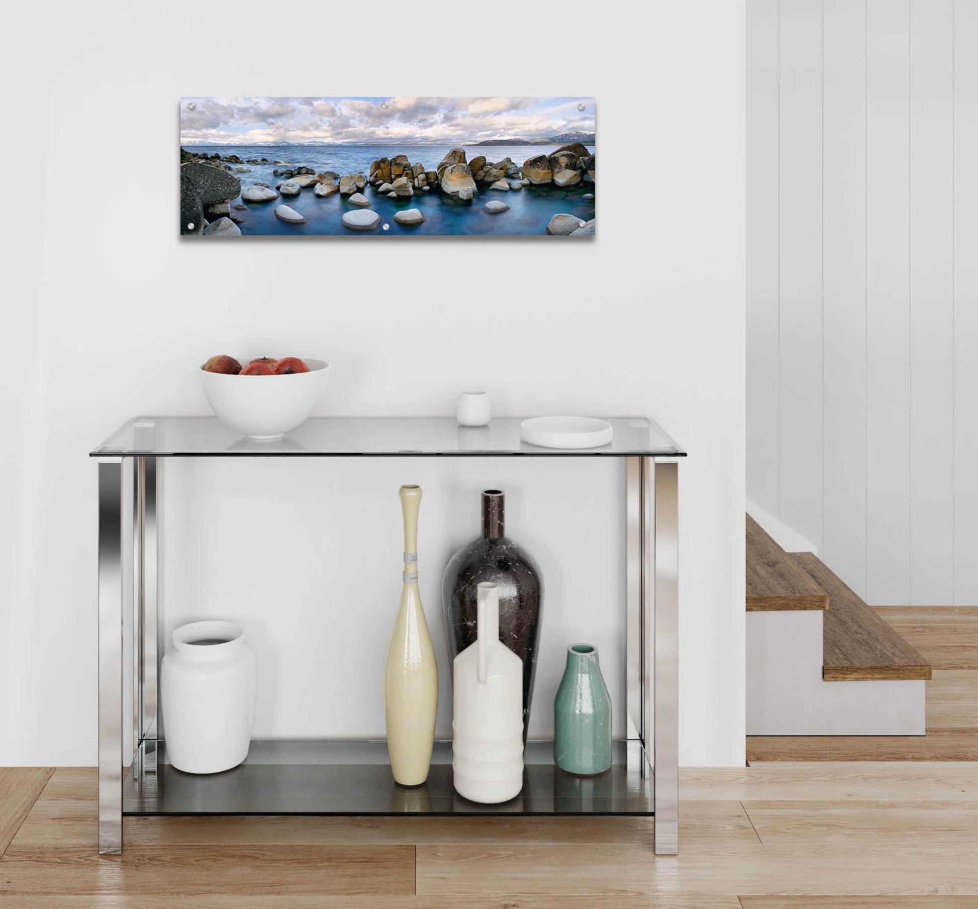 Epic Art 'Sand Harbor' by Christopher Foster, Acrylic Glass Wall Art,36x12