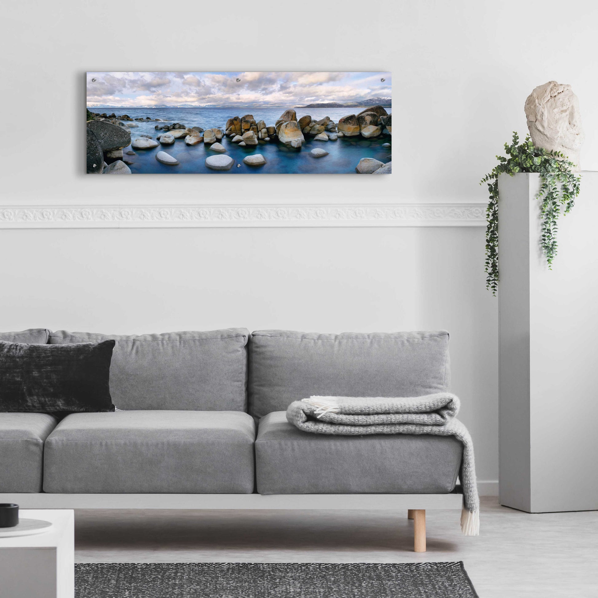 Epic Art 'Sand Harbor' by Christopher Foster, Acrylic Glass Wall Art,48x16