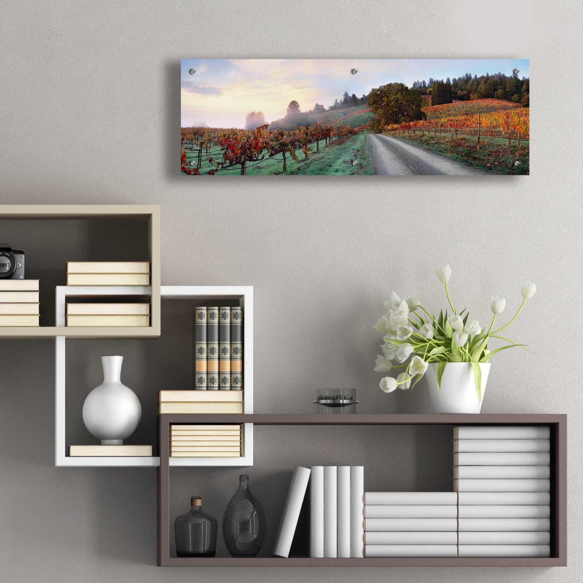 Epic Art 'Storybook Mountain' by Christopher Foster, Acrylic Glass Wall Art,36x12