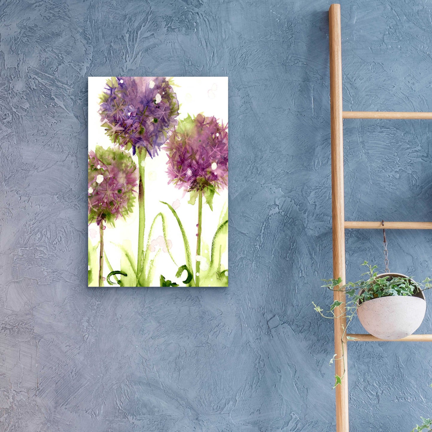 Epic Art 'Alliums' by Dawn Derman, Acrylic Glass Wall Art,16x24