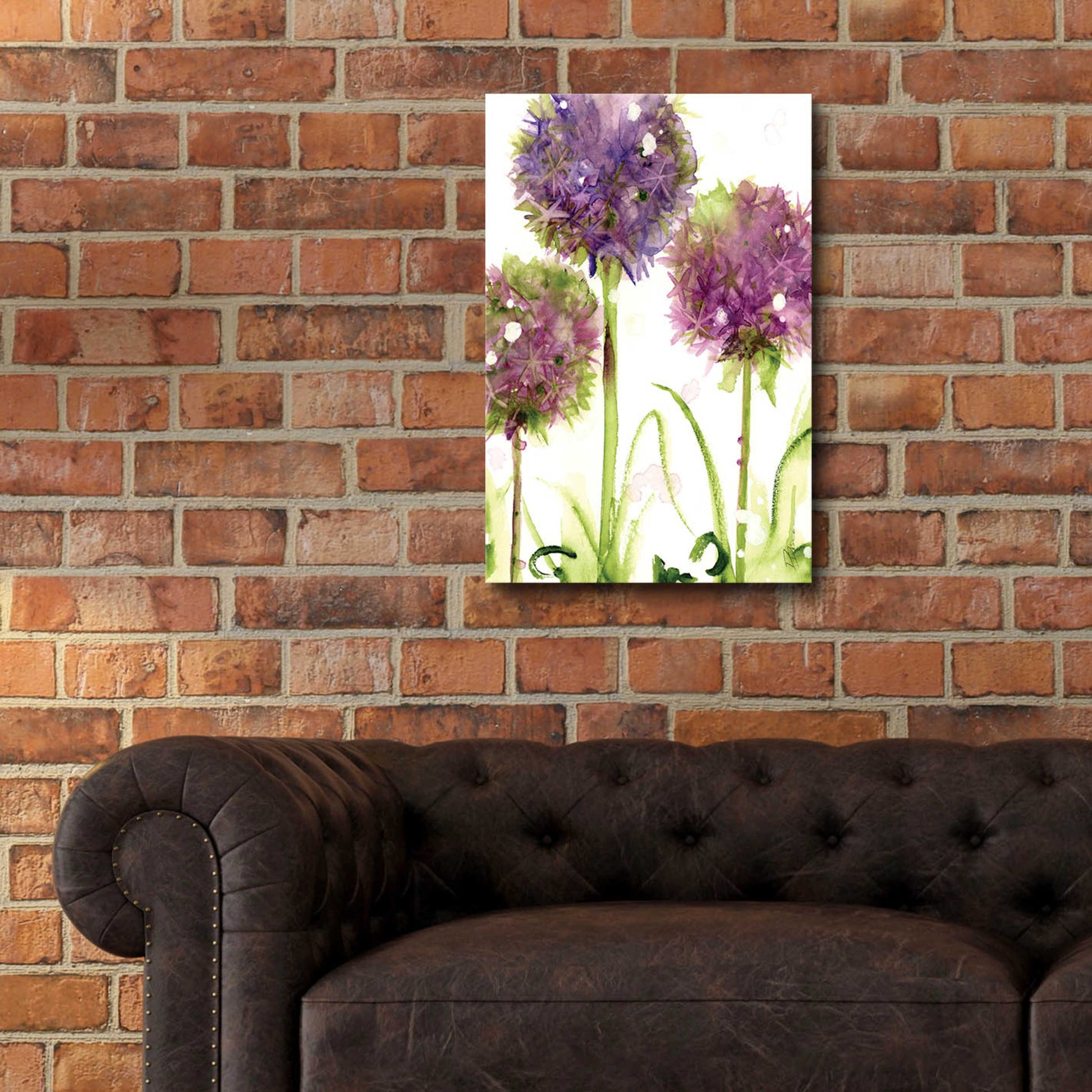 Epic Art 'Alliums' by Dawn Derman, Acrylic Glass Wall Art,16x24