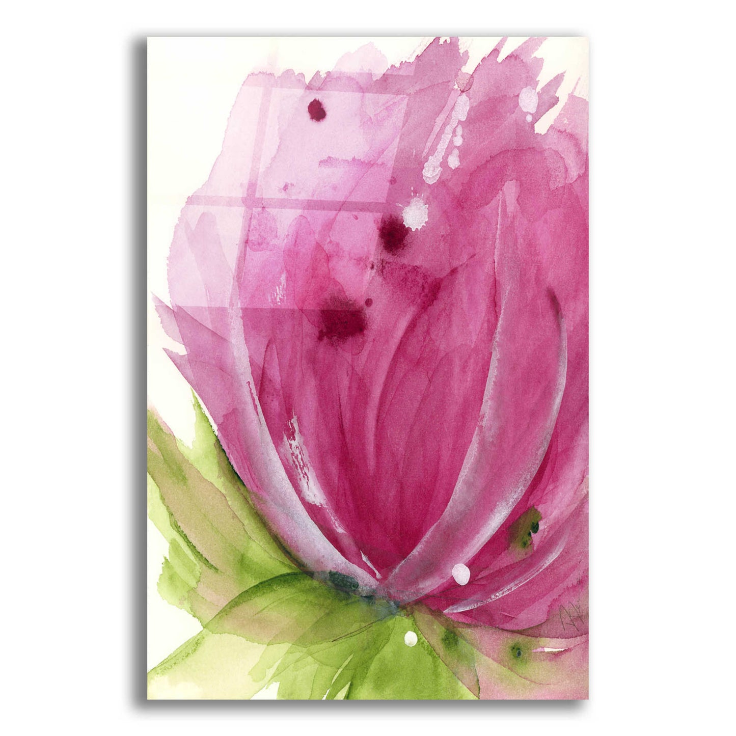 Epic Art 'Pink' by Dawn Derman, Acrylic Glass Wall Art,16x24