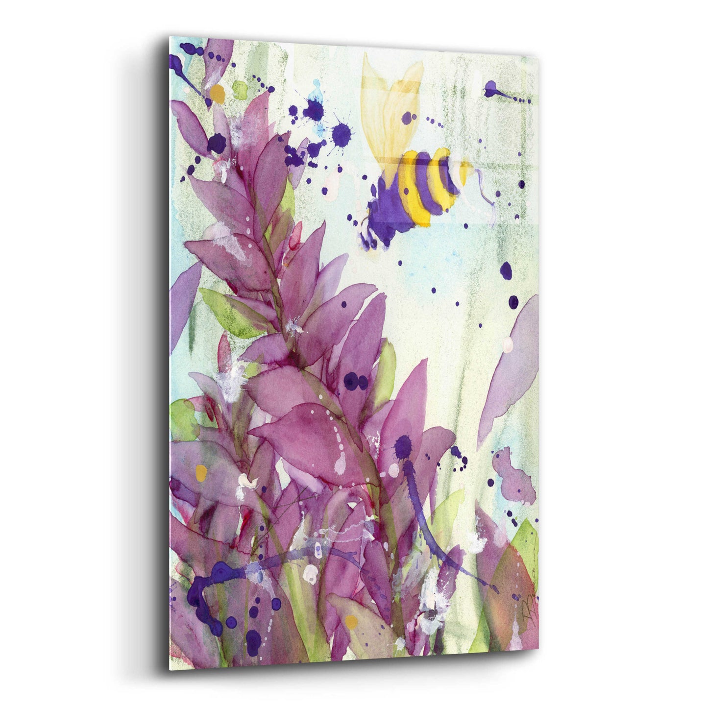 Epic Art 'Pollinator' by Dawn Derman, Acrylic Glass Wall Art,12x16