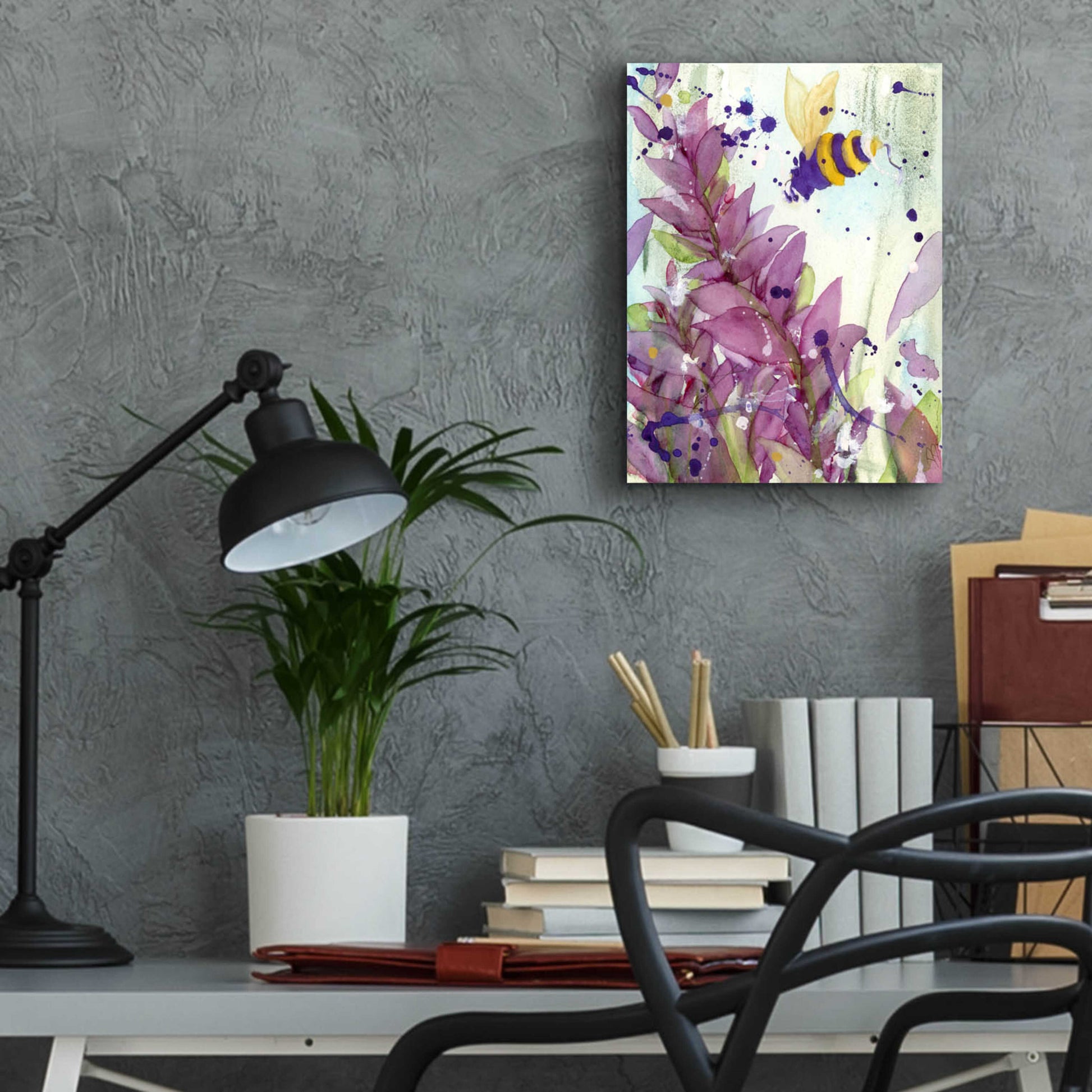 Epic Art 'Pollinator' by Dawn Derman, Acrylic Glass Wall Art,12x16