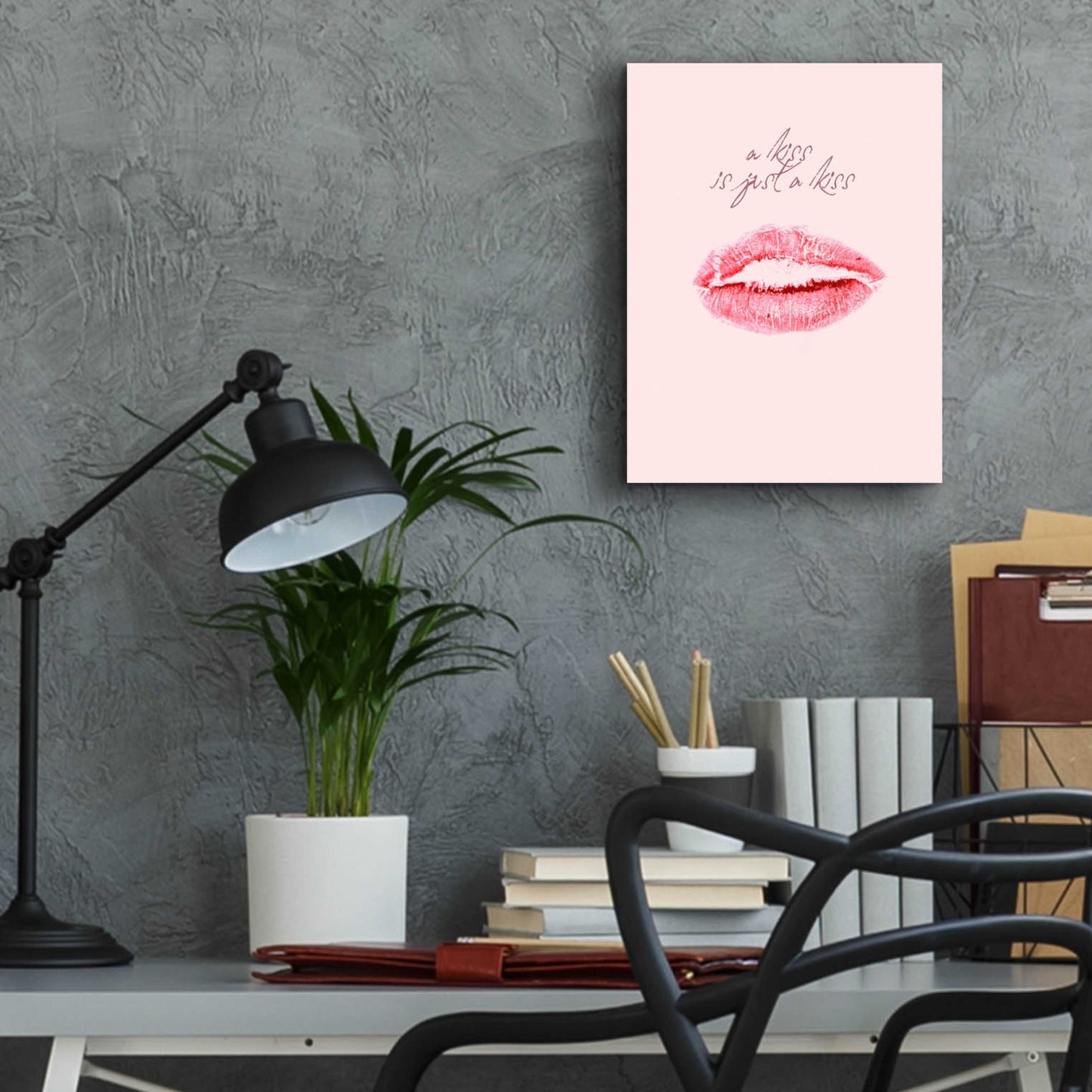 Epic Art 'A Kiss Is Just a Kiss' by Design Fabrikken, Acrylic Glass Wall Art,12x16