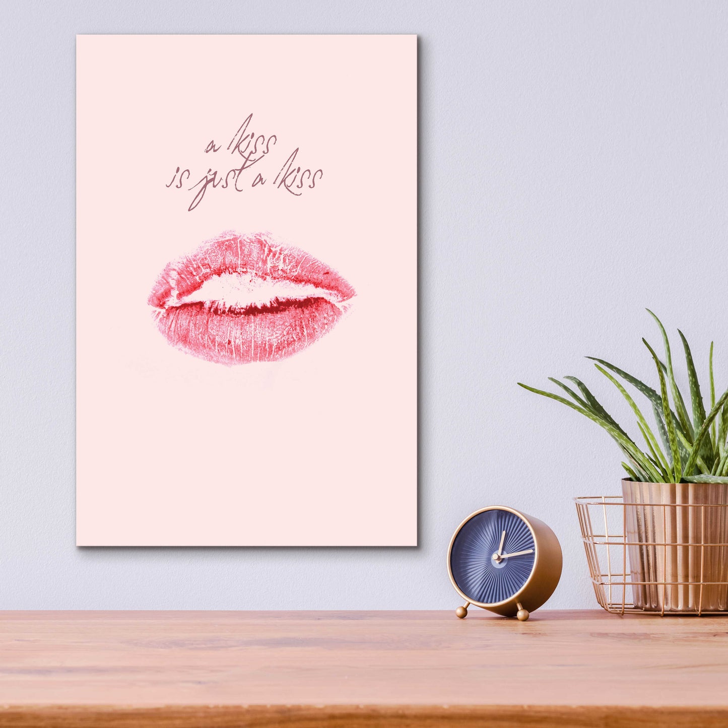 Epic Art 'A Kiss Is Just a Kiss' by Design Fabrikken, Acrylic Glass Wall Art,12x16