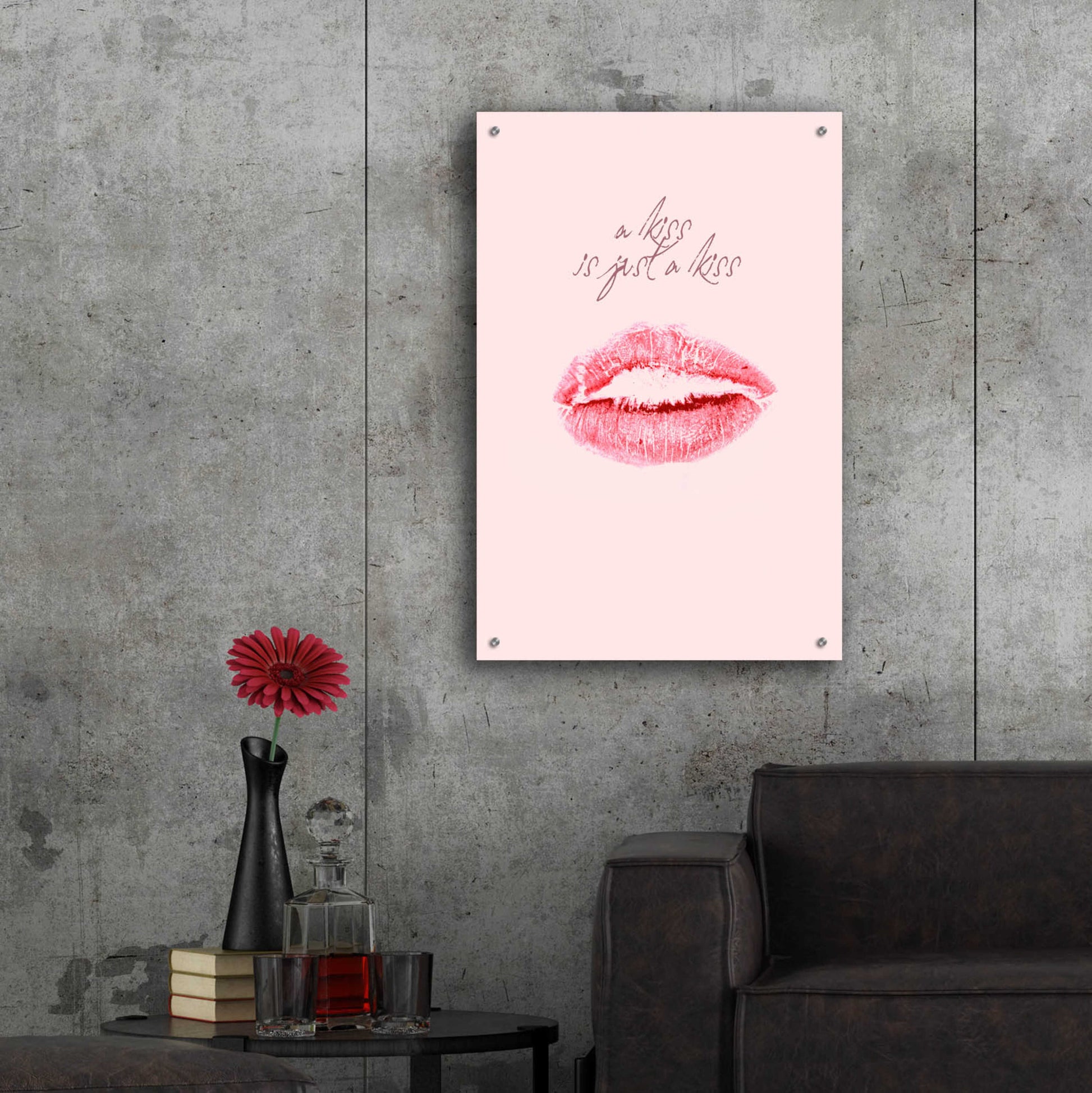 Epic Art 'A Kiss Is Just a Kiss' by Design Fabrikken, Acrylic Glass Wall Art,24x36