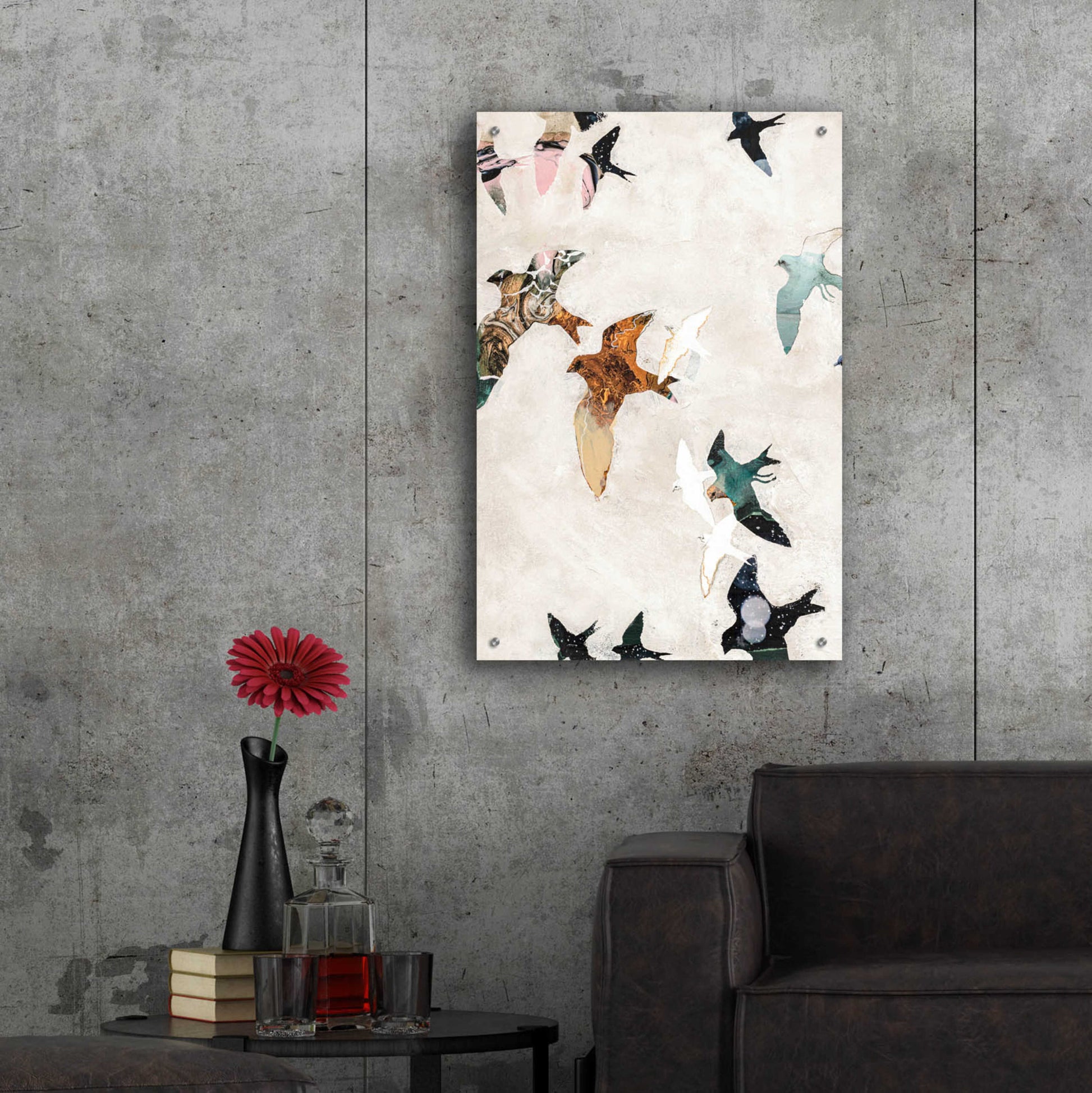 Epic Art 'Abstract Birds 1' by Design Fabrikken, Acrylic Glass Wall Art,24x36