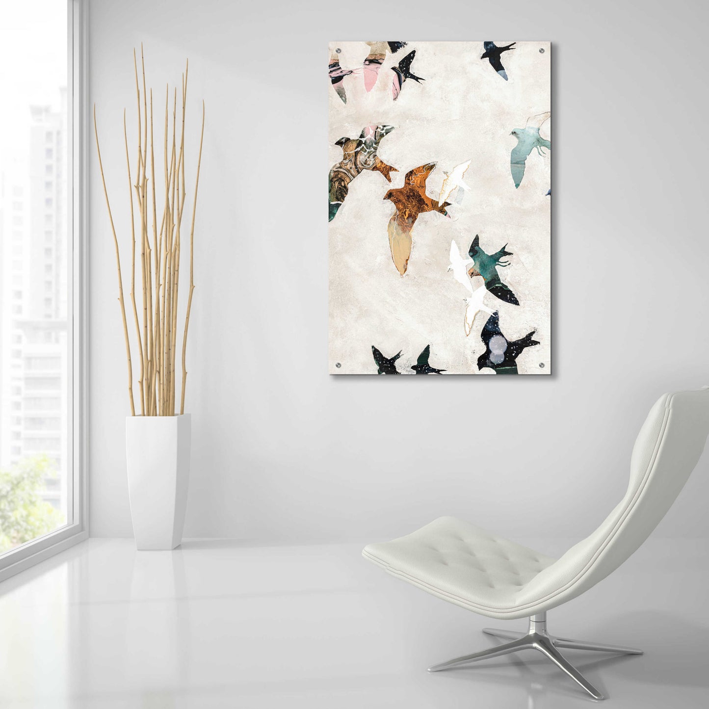 Epic Art 'Abstract Birds 1' by Design Fabrikken, Acrylic Glass Wall Art,24x36