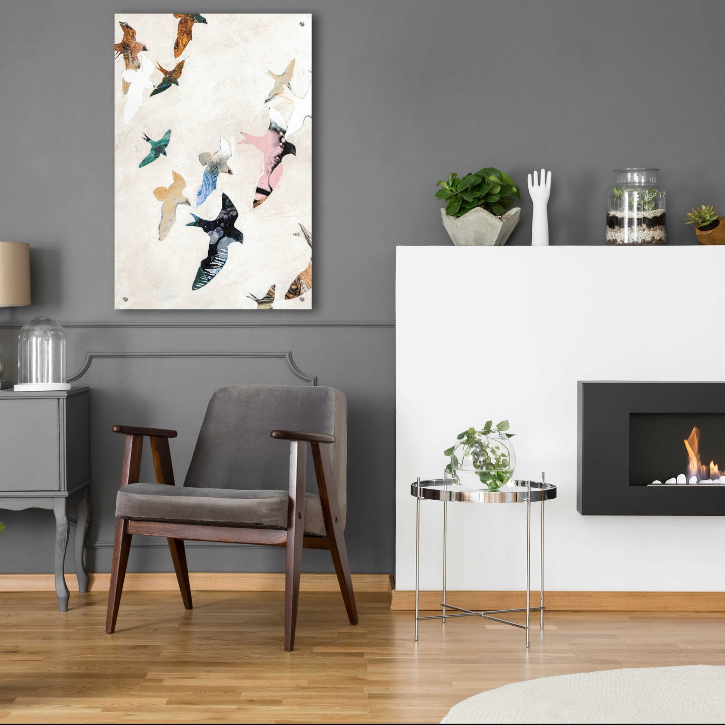 Epic Art 'Abstract Birds 2' by Design Fabrikken, Acrylic Glass Wall Art,24x36