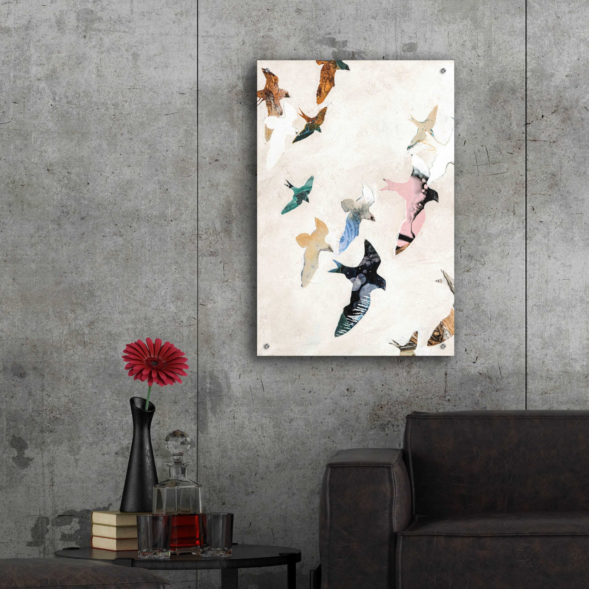 Epic Art 'Abstract Birds 2' by Design Fabrikken, Acrylic Glass Wall Art,24x36