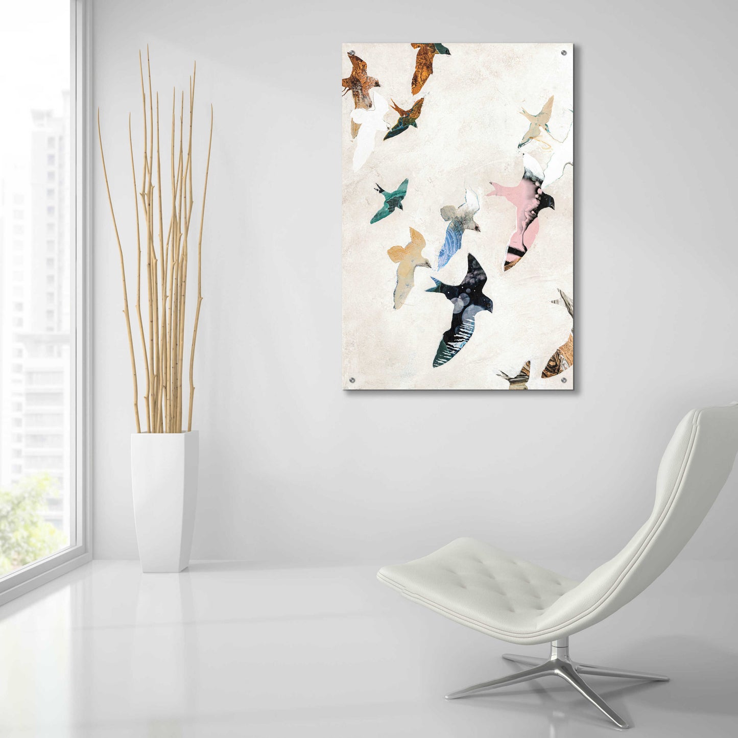 Epic Art 'Abstract Birds 2' by Design Fabrikken, Acrylic Glass Wall Art,24x36