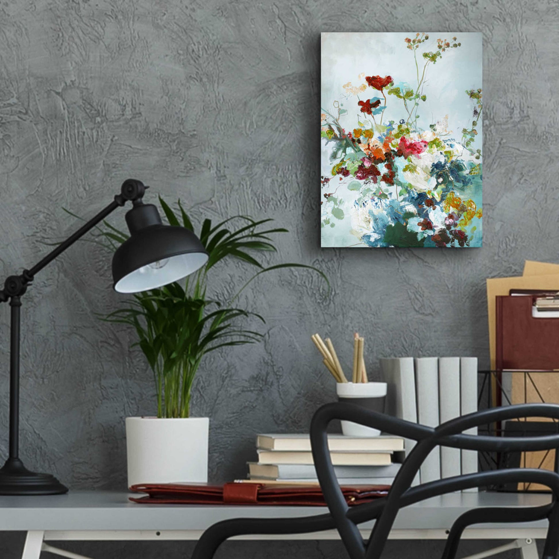 Epic Art 'Abstract Floral 1' by Design Fabrikken, Acrylic Glass Wall Art,12x16