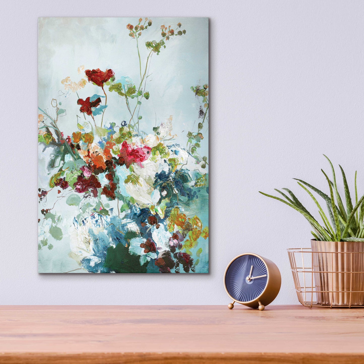 Epic Art 'Abstract Floral 1' by Design Fabrikken, Acrylic Glass Wall Art,12x16